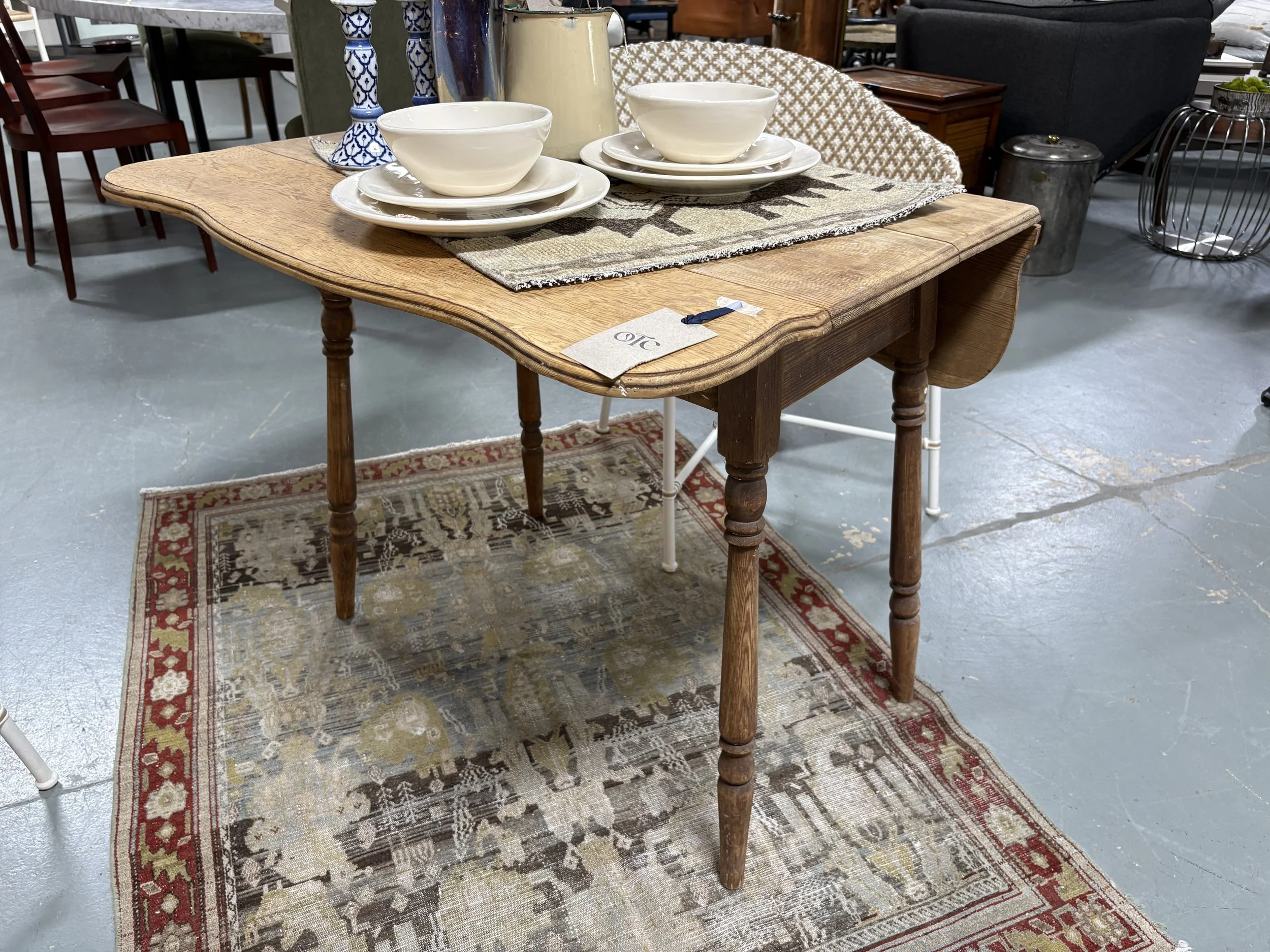 Antique Frontier Pine Table w/Leafs - $400