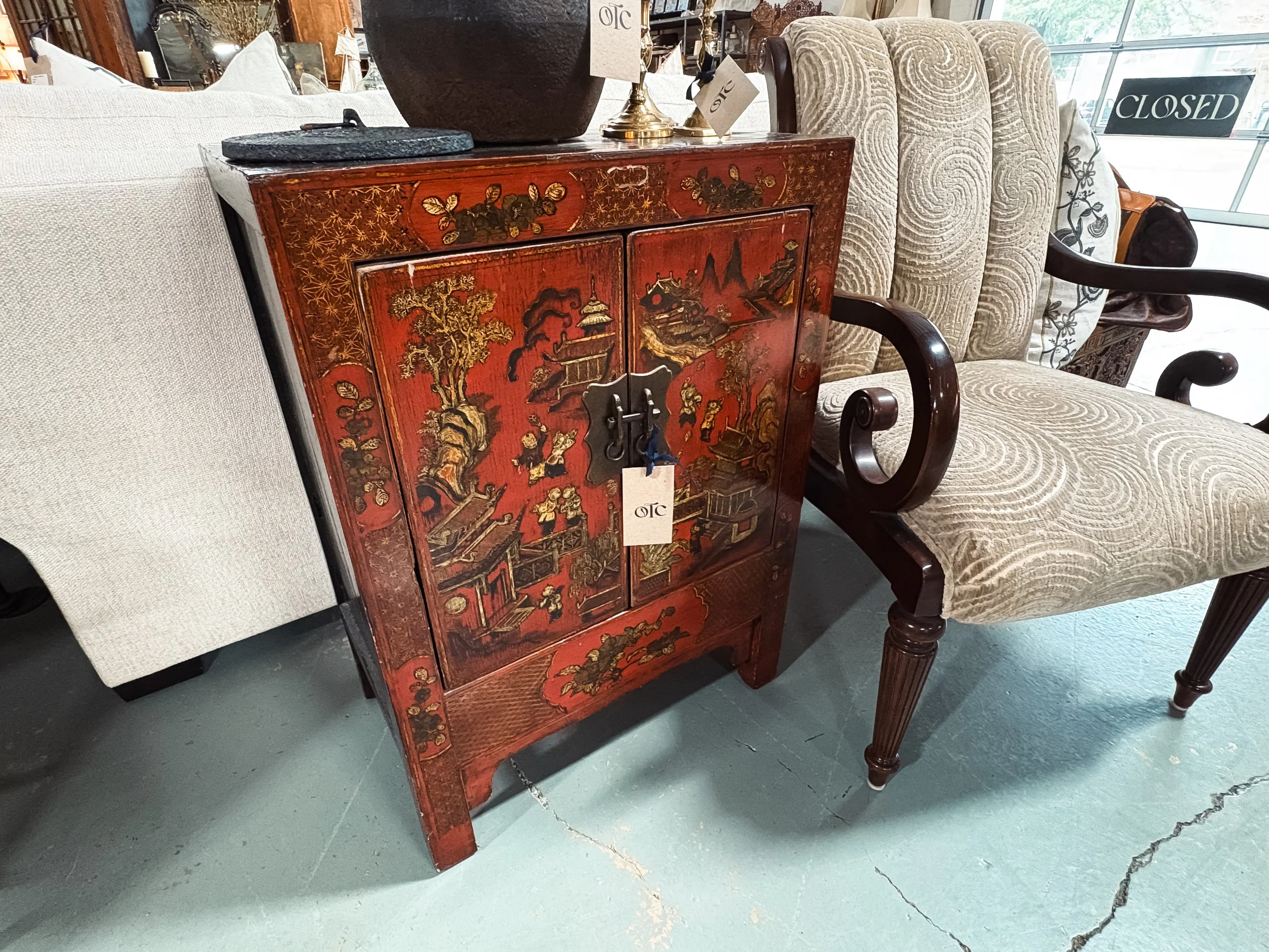 Antique Chest w/Gold Gilt c.19th c.  -  $1,800