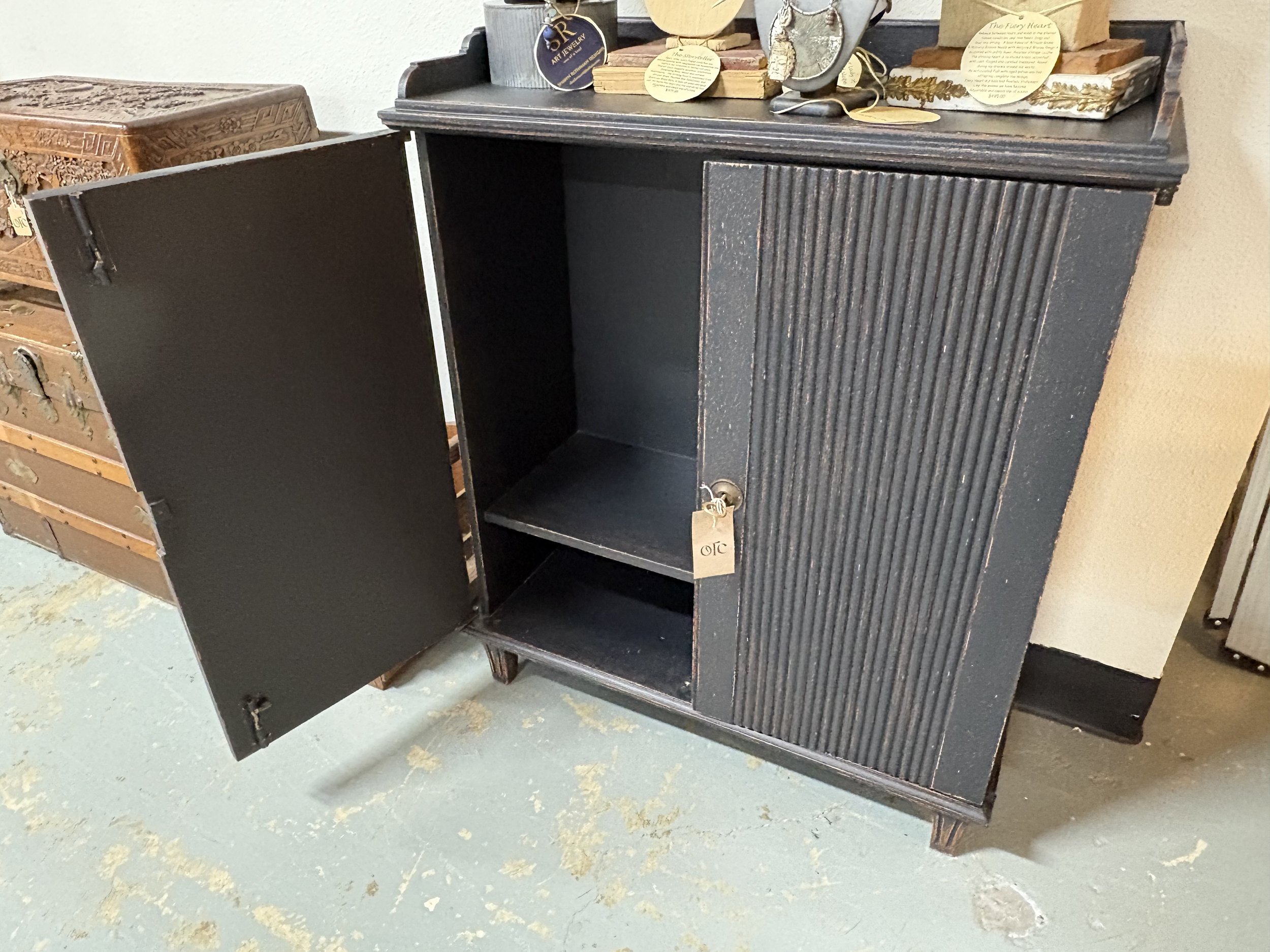 Distressed Hall Cabinet - $800