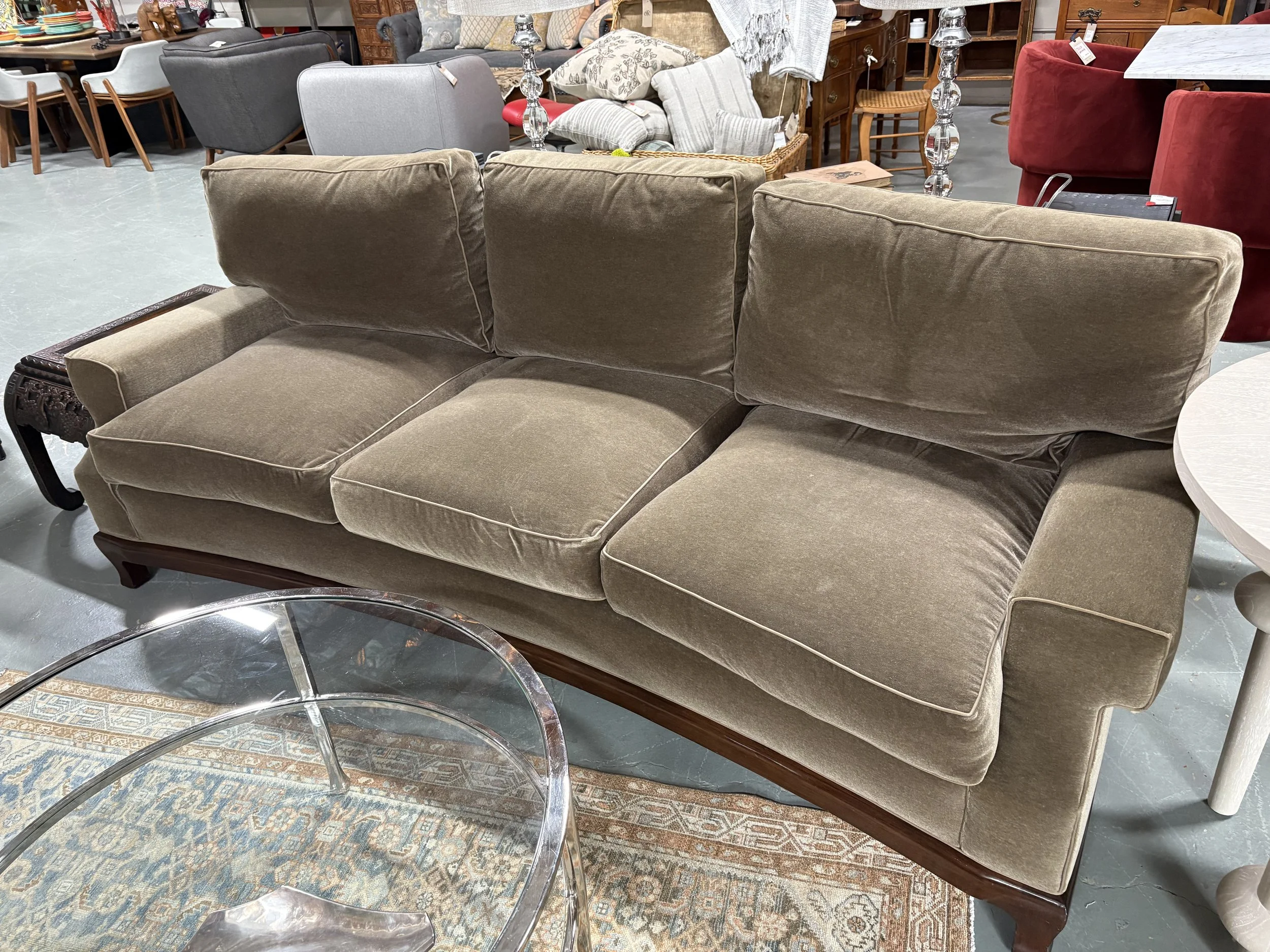 A. Rudin Mohair Curved Sofa - $2300
