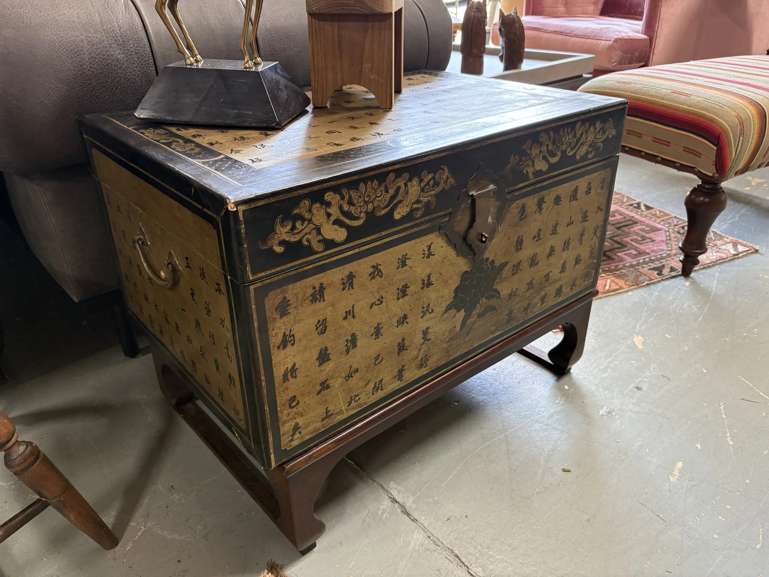 Antique Korean Lacquered Trunk c.1850 - $350