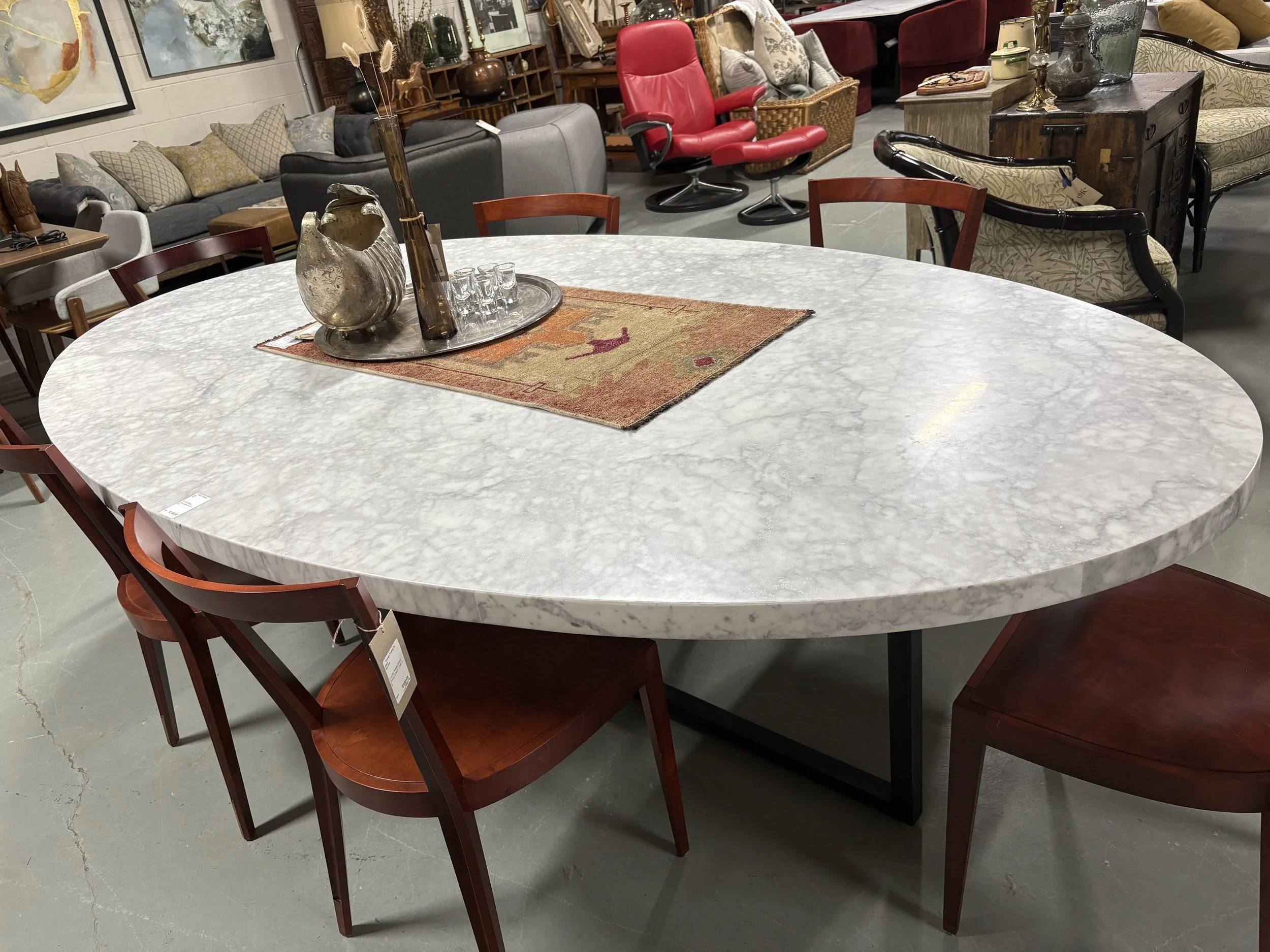 RH Marble Dining Table (54"w x 96") - $1,500