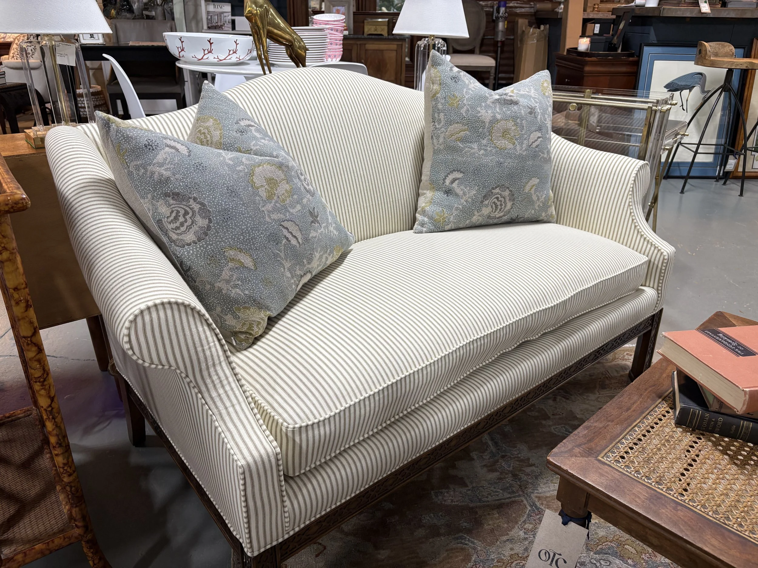 Vintage Camelback Settee - Reupholstered - $1,995