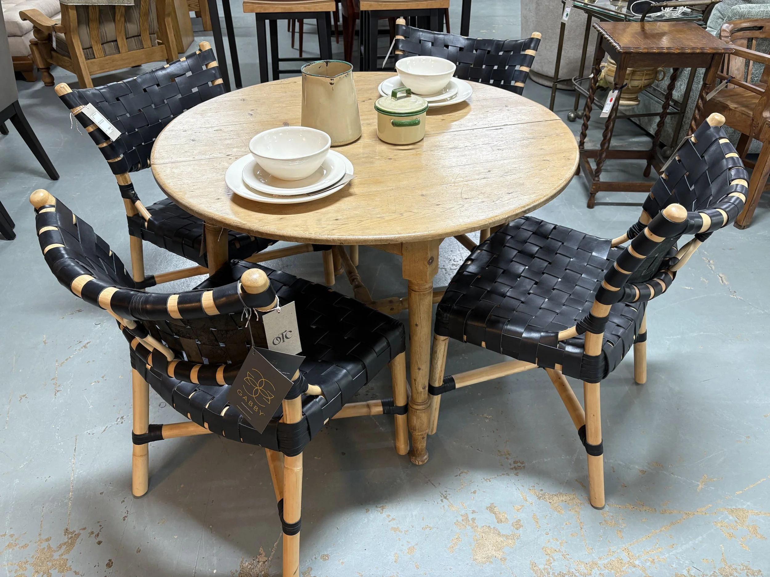 Vintage Pine Table 40" - $480