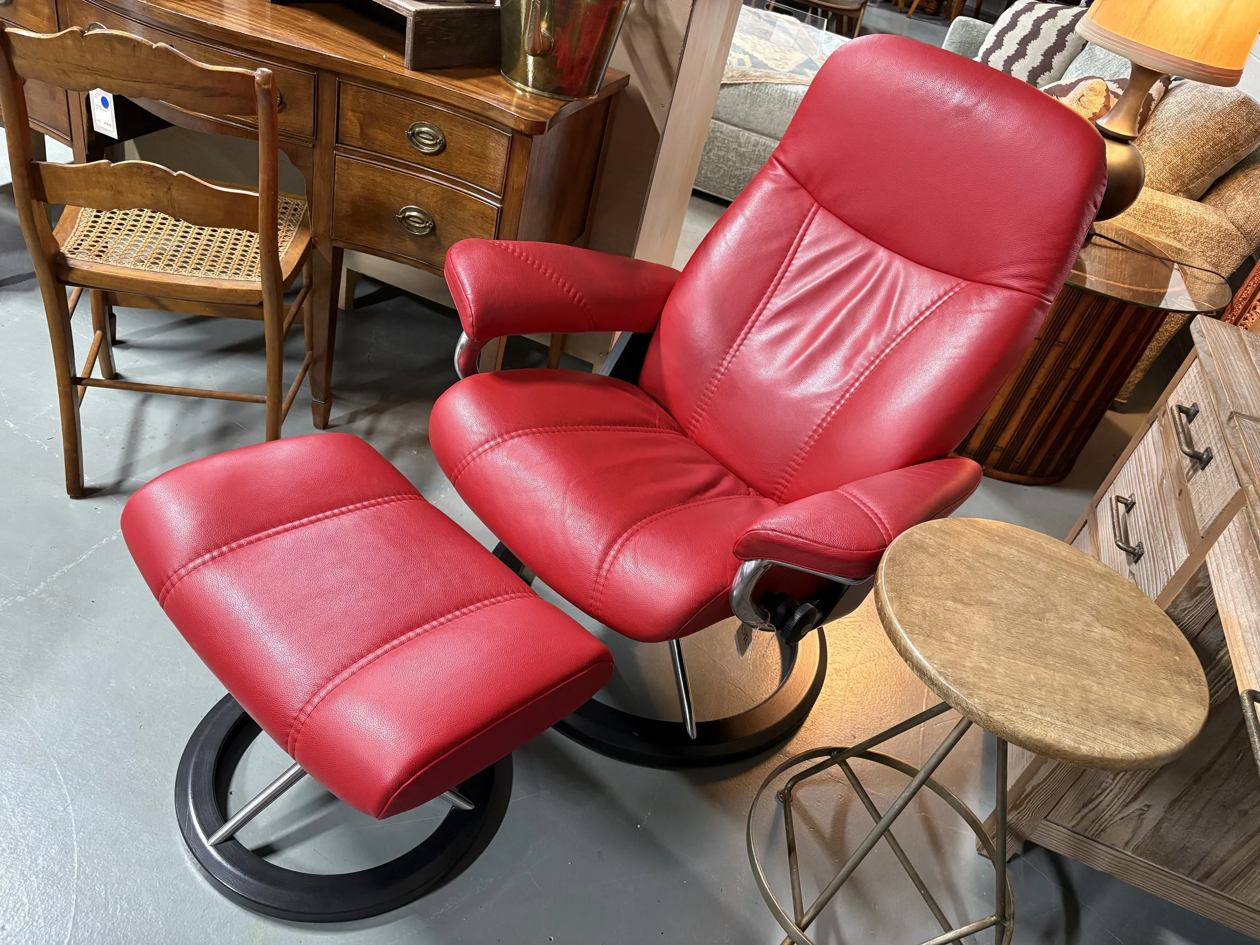 Stressless Recliner + Ottoman - $900