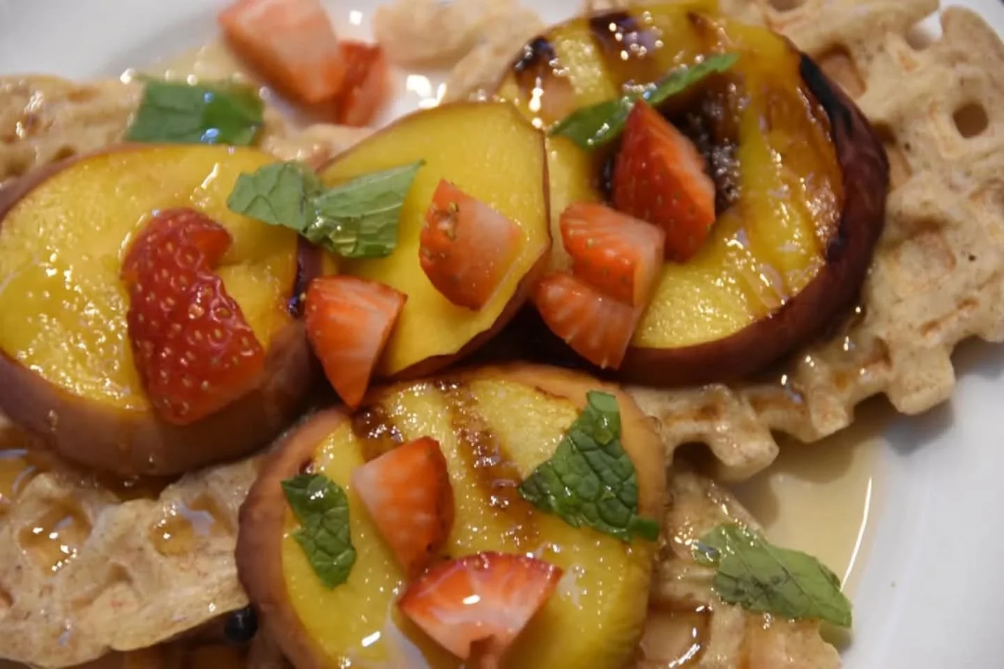 Saturday mornings are special ✨️ spelt waffles, strawberries, grilled peaches and honey. Food to nourish the senses and the body. 💖

I love to share meals because everything we make, if made with love and intention, is recieved into our hearts and o