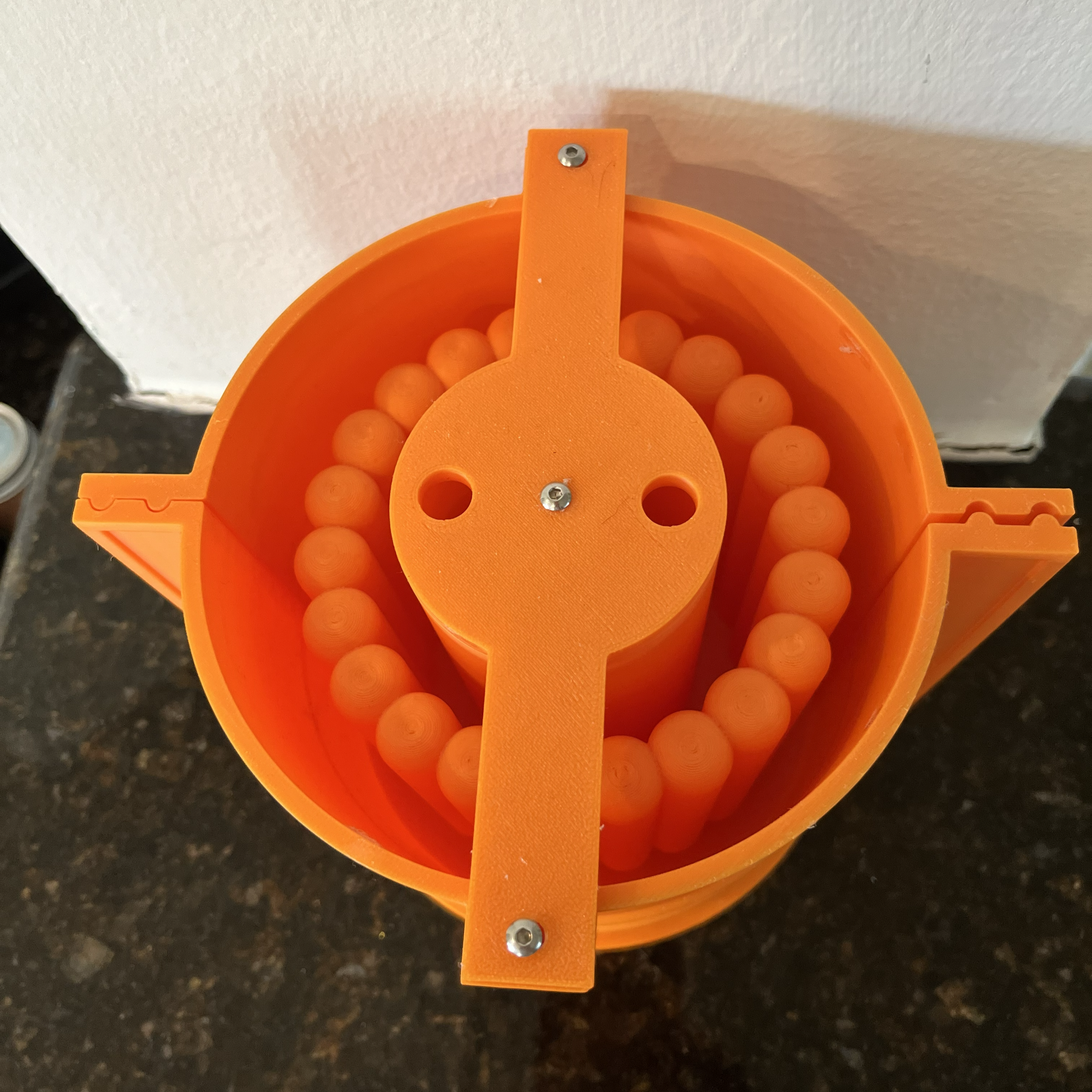 Top view of the silicone mold. 