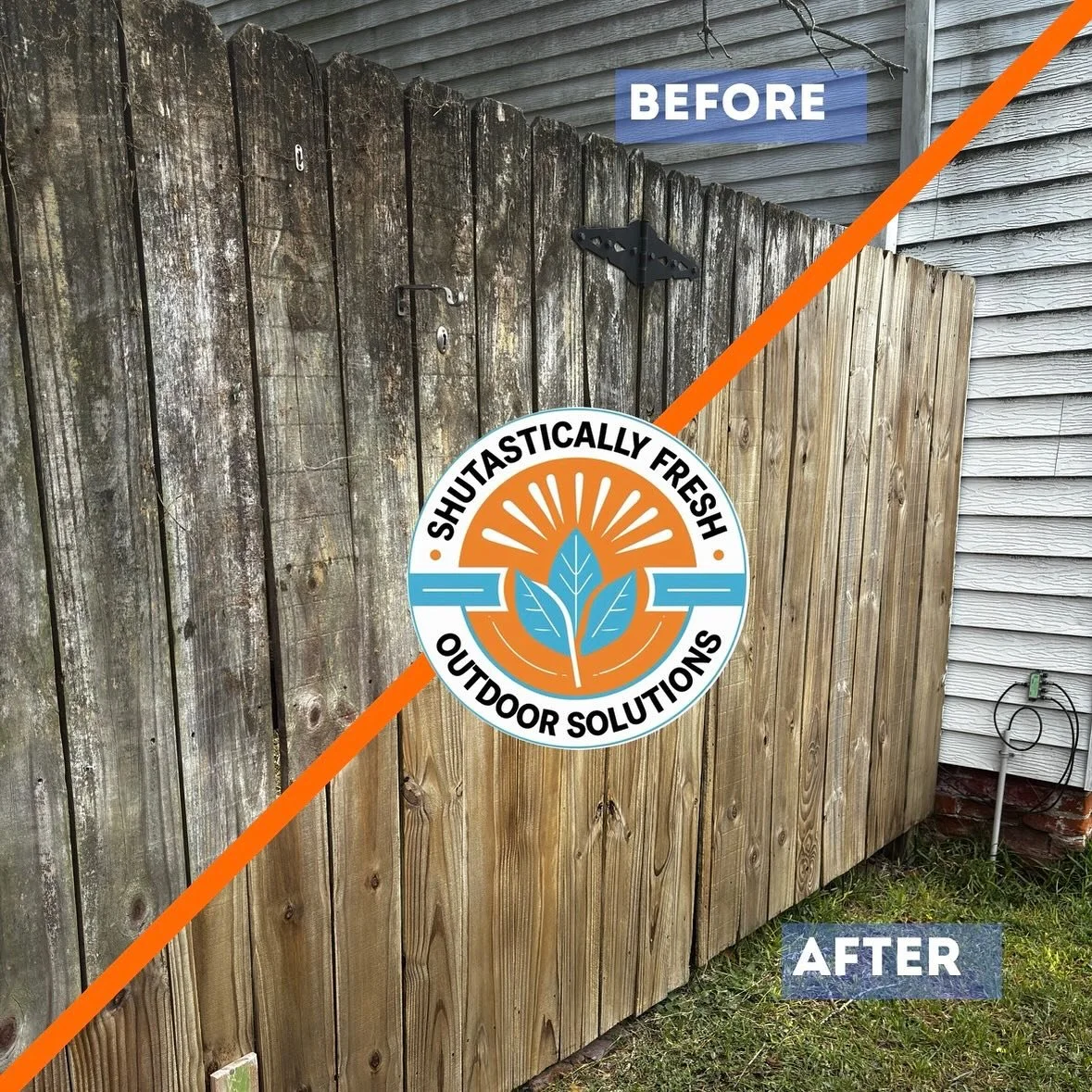 Fence washing service.