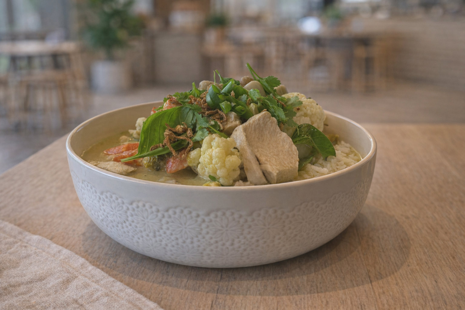 Creamy Green Chicken Curry - Generated Background.png