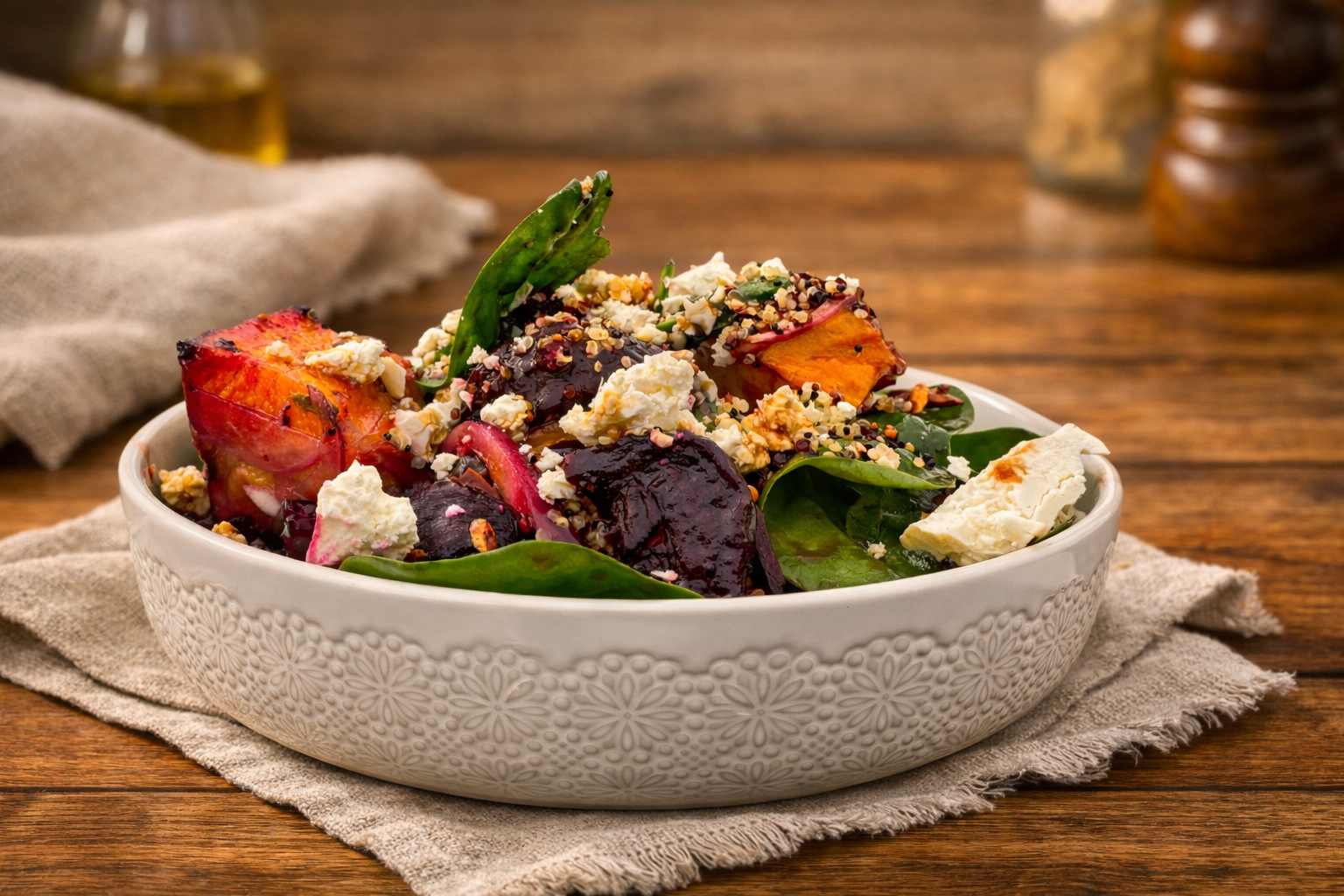 Wednesday 17 June - Roast Pumpkin & Beetroot, Quinoa & Fetta Bowl