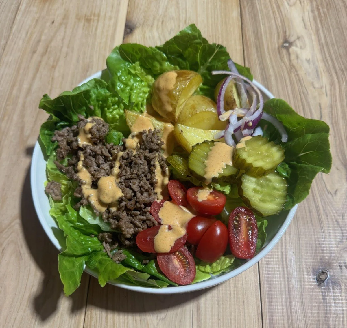 Friday 13 February - Lean Mince Burger Bowls