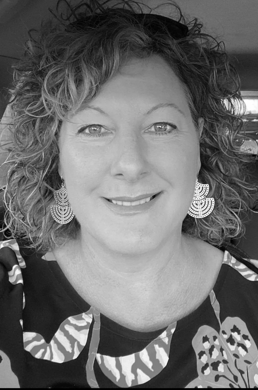 Black-and-white close-up portrait of GreenPrint Projects Founder Anthea Radley