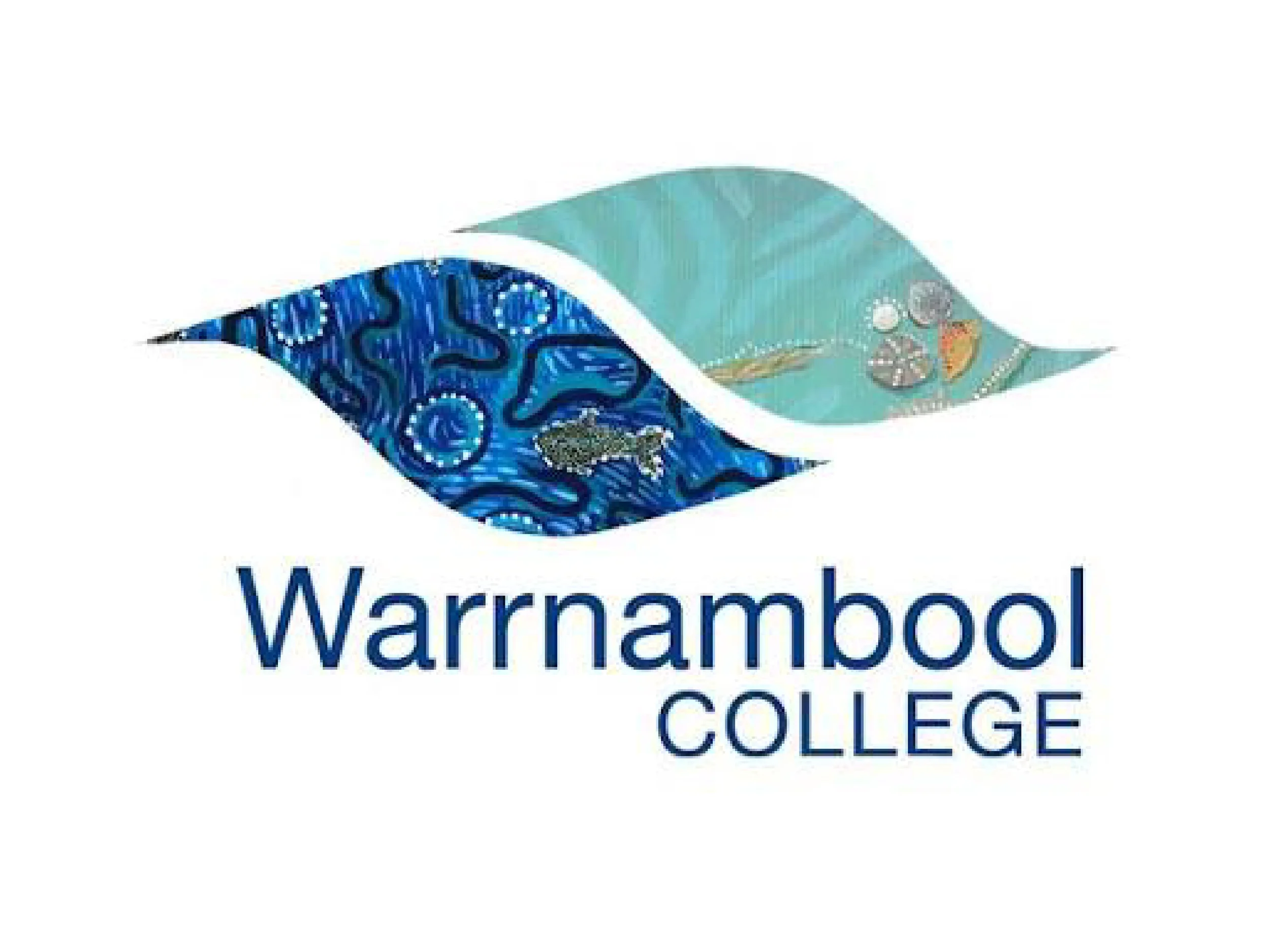 Warrnambool College logo featuring two abstract overlapping shapes and the text “Warrnambool College.”