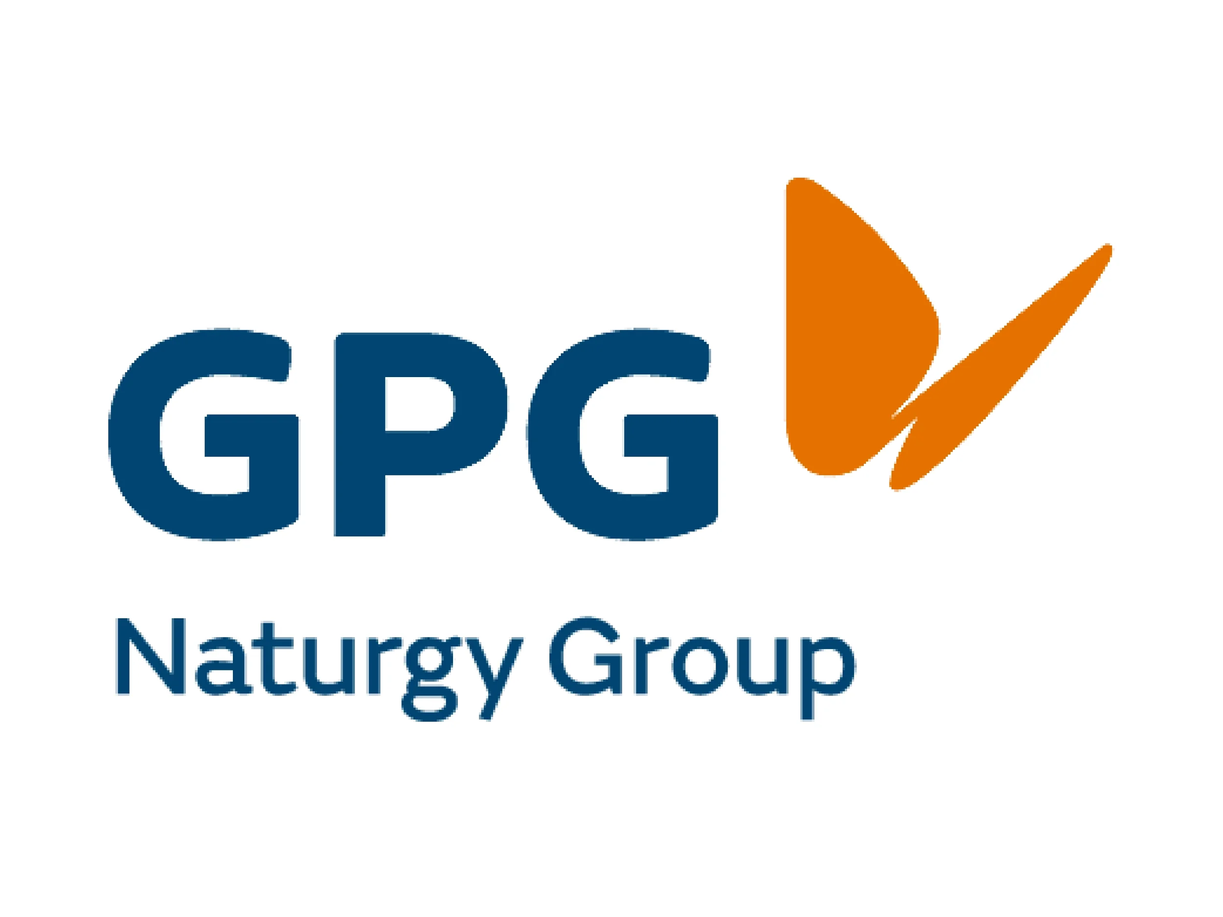 GPG Natural Gas company logo with blue lettering and orange flame symbol