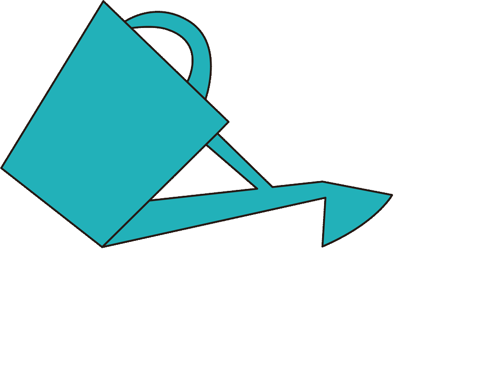 Turquoise origami paper boat with a curved handle on a dark brown background