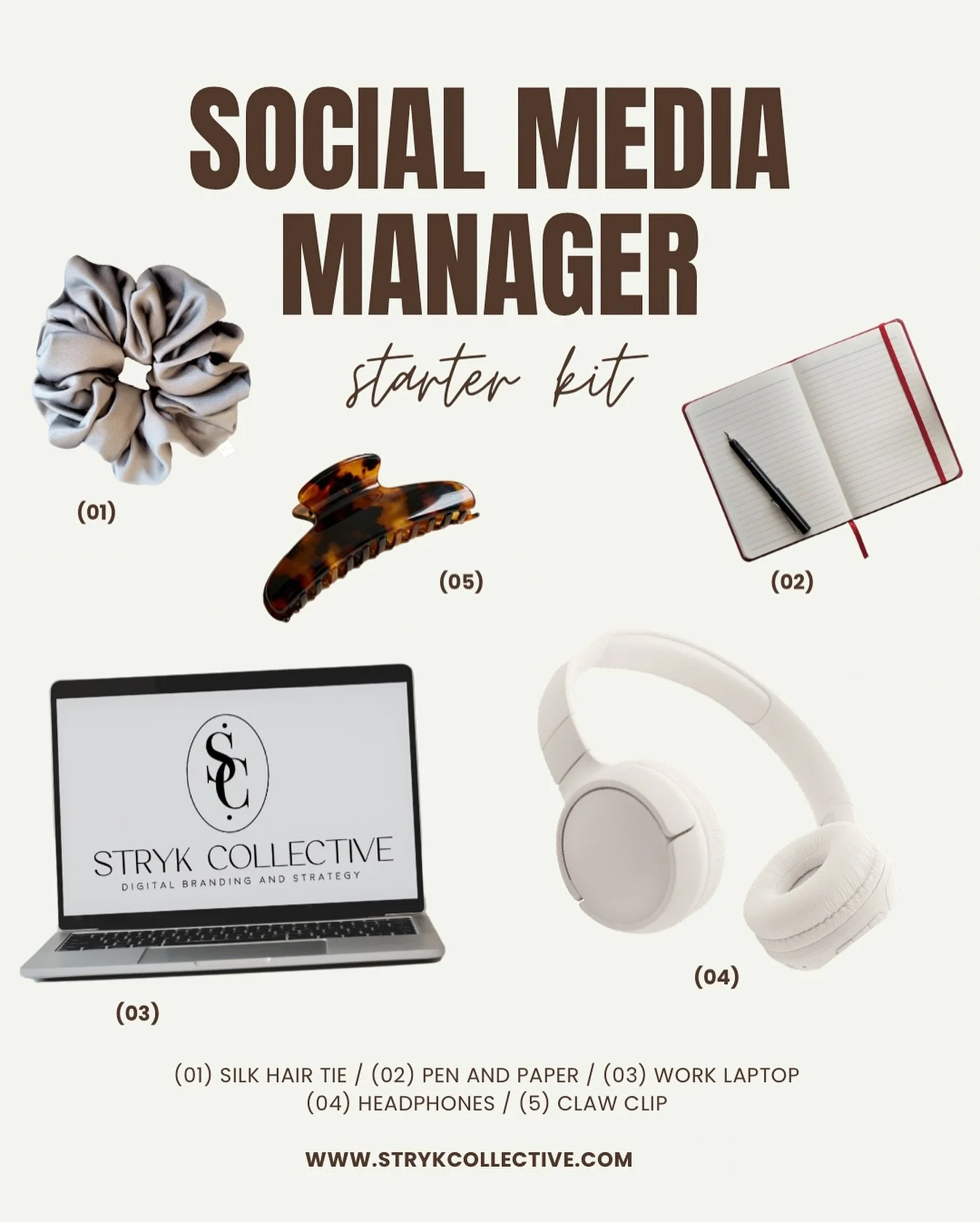 Just the essentials 🤎 
&bull;
&bull;
&bull;
&bull;
#strykcollective #socialmediamanagers #smmstarterpack #socialmediaconsultant #smmtips