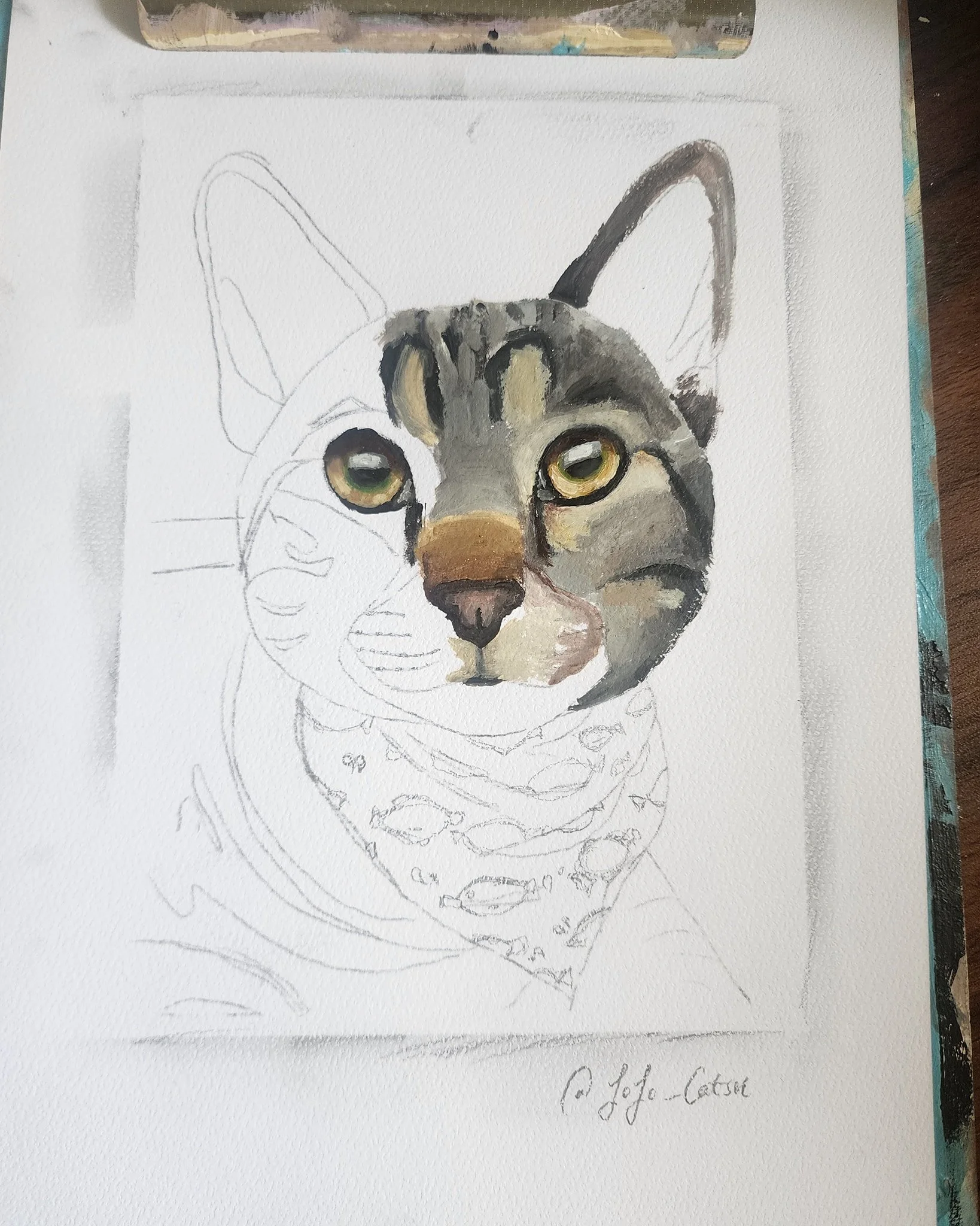 🎨✨ From sketch to sparkle &mdash; Jojo&rsquo;s custom set ✨🎨
A look at Jojo&rsquo;s journey from painting to matching jewellery 🐾💛
Every detail hand-painted with love to capture his beautiful spirit.

#custompetportrait #petjewellery #bellapipdes