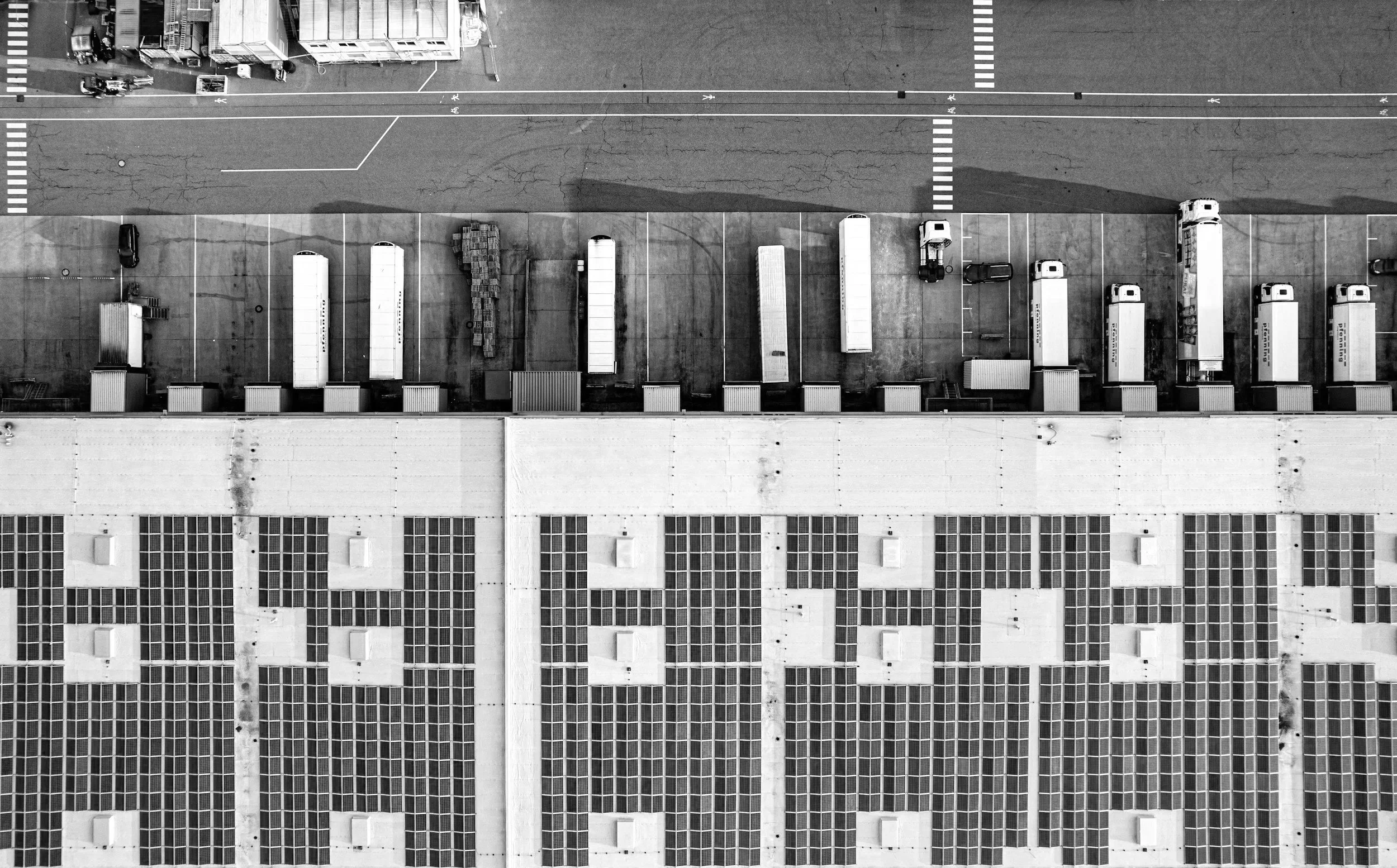 company building bird view