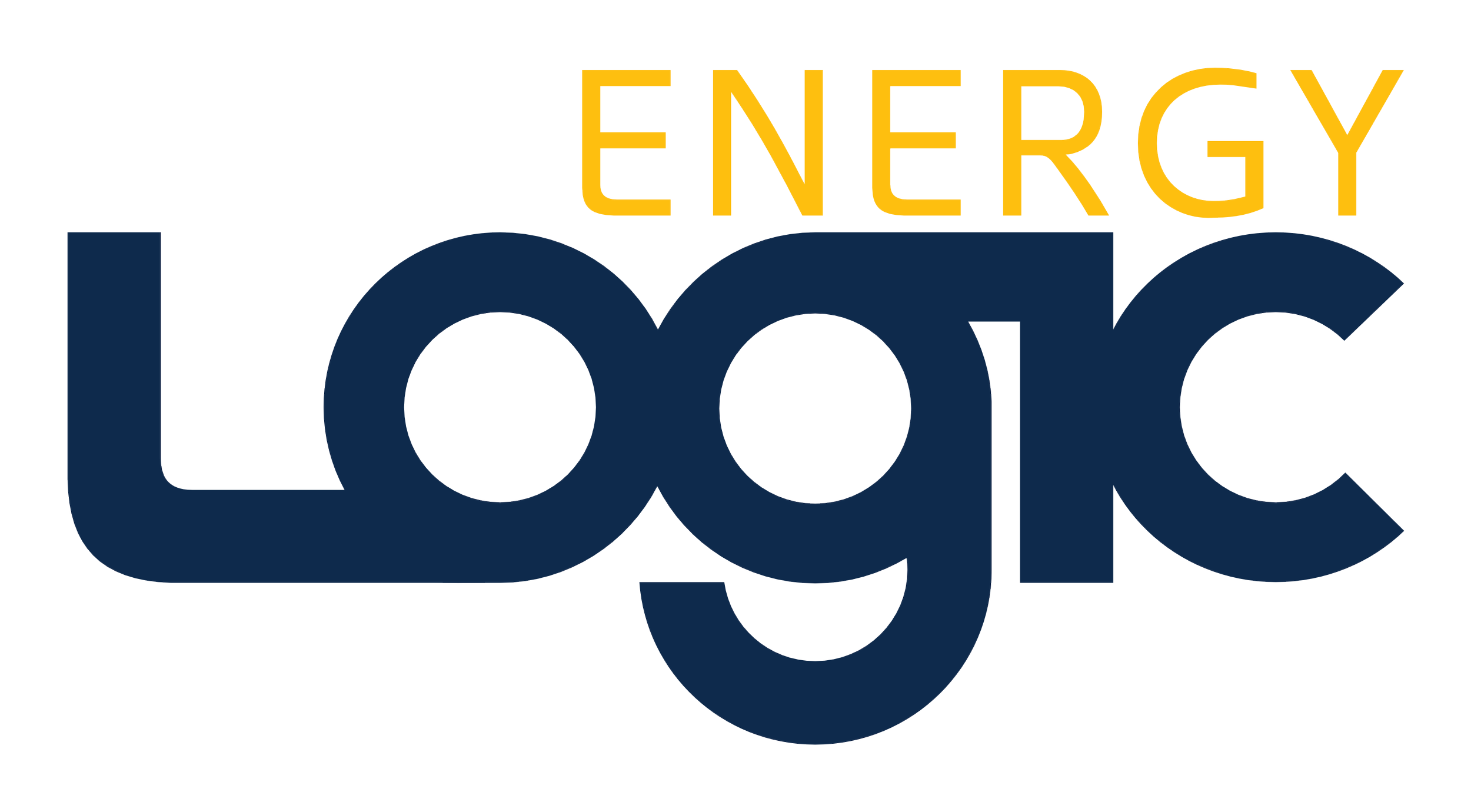 Logo mit den Worten 'Energy' in gelber Schrift über dem Wort 'Logic' in dunkler Schrift.