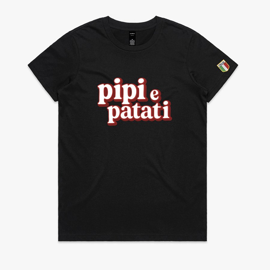 PIPI E PATATI TEE (WOMENS) BLACK