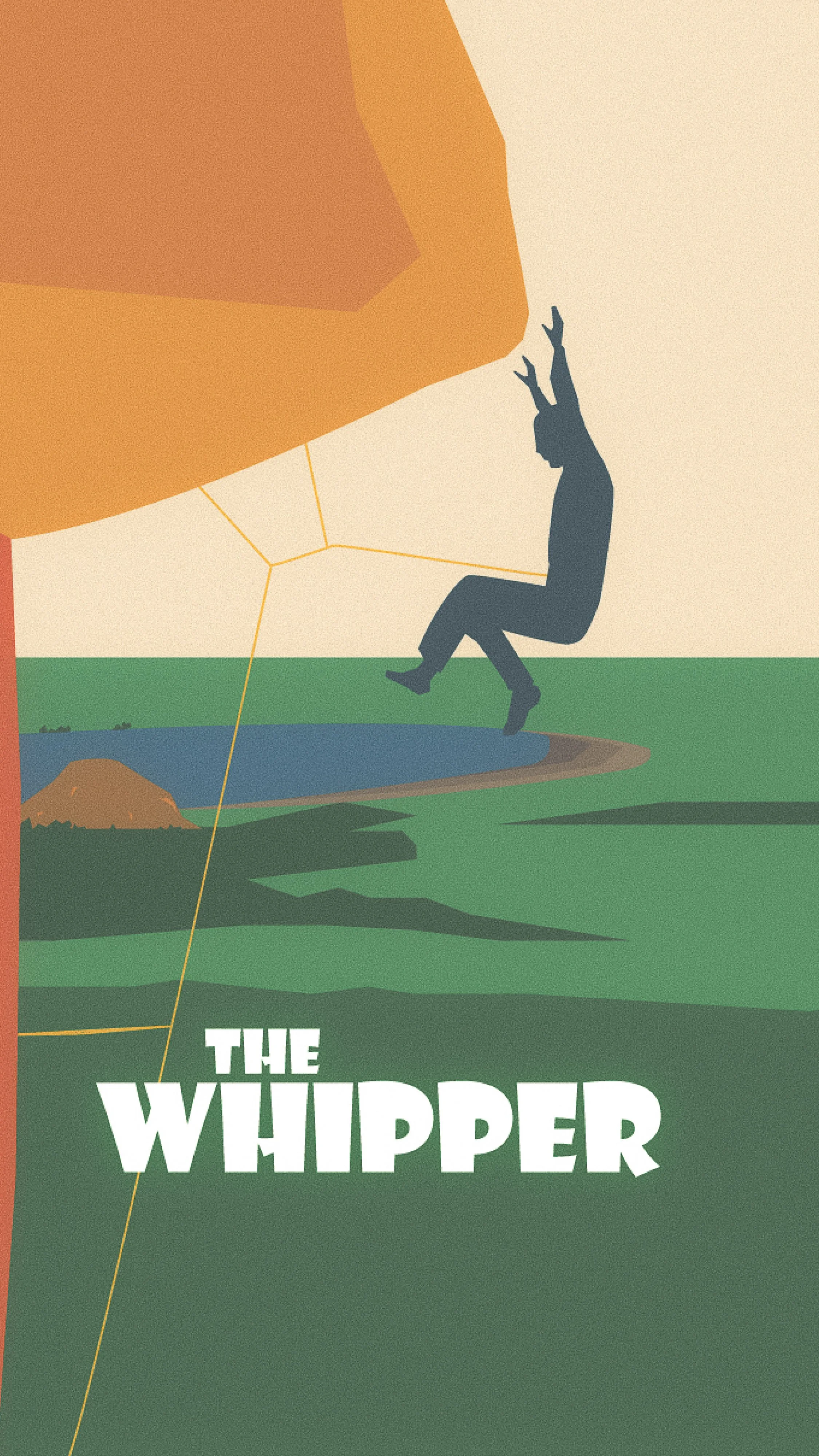 A can of beer with a colorful label featuring a climber hanging from a rock, and the text 'The Whipper' along with details about the beer's alcohol content and volume.