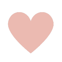 A pink heart with a black border