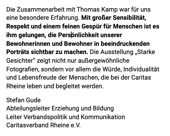 Kundenstimme der Caritas