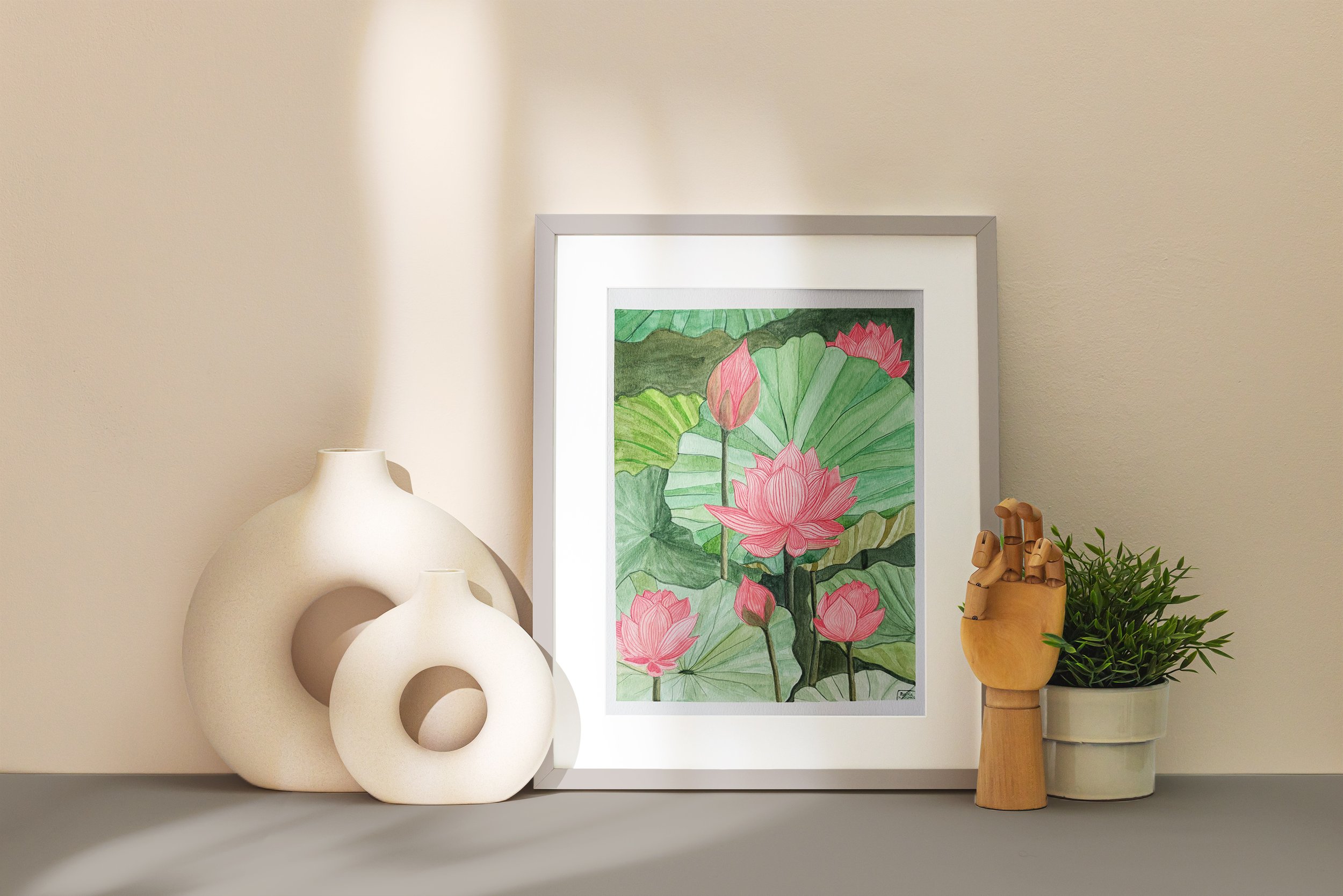 Cool as a Lotus - Original Watercolour Painting