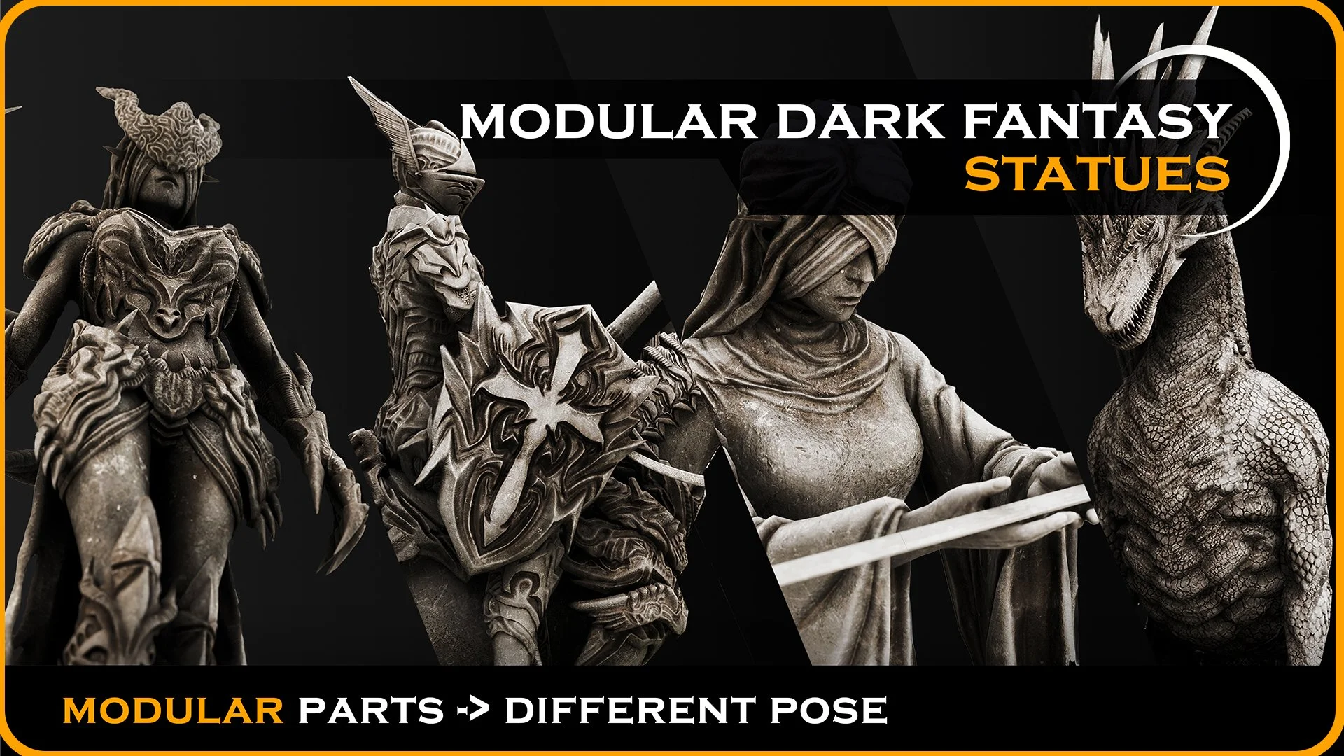 Dark Fantasy Gothic Statues