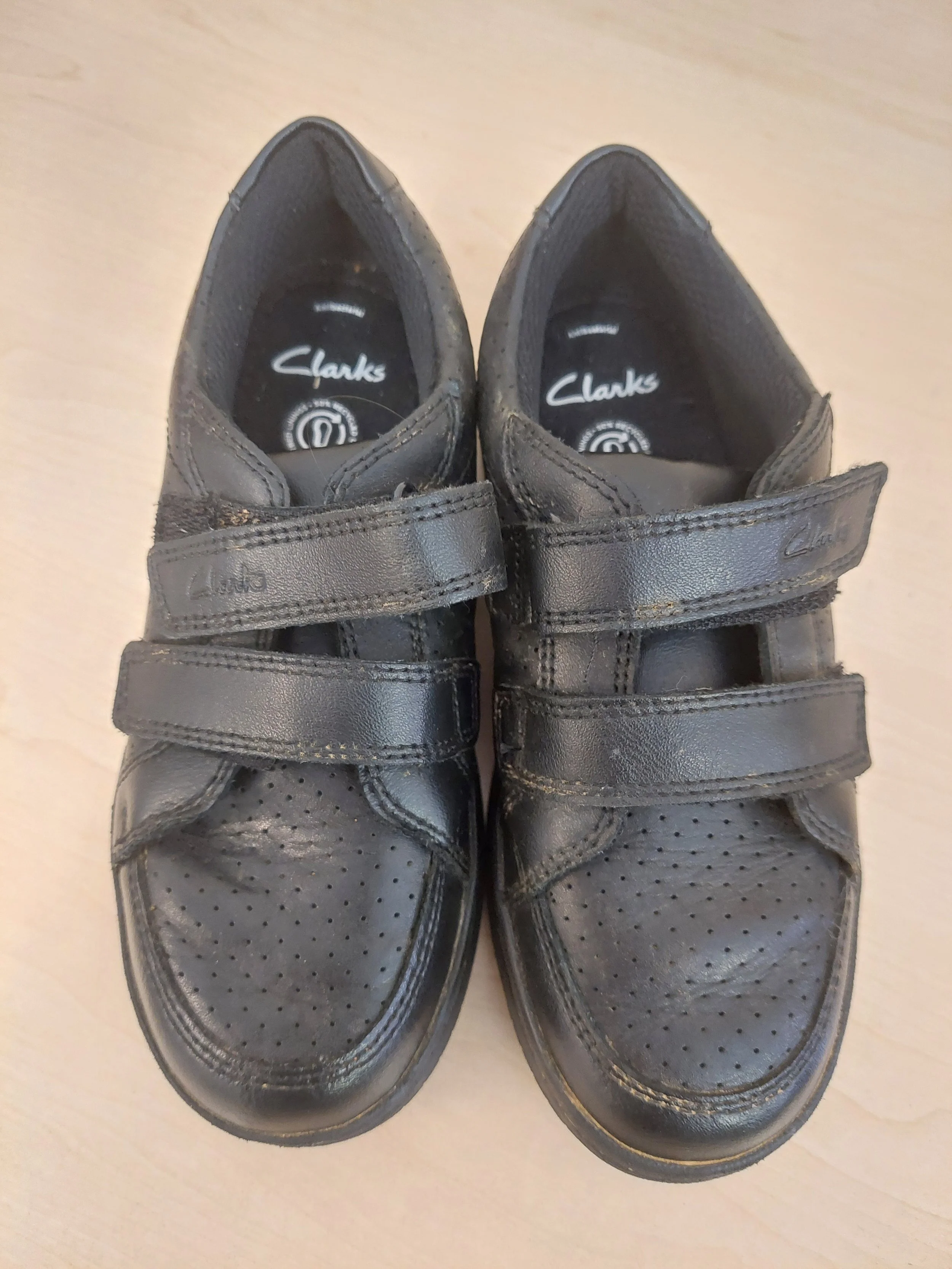 Boys black shoes. 12.5F