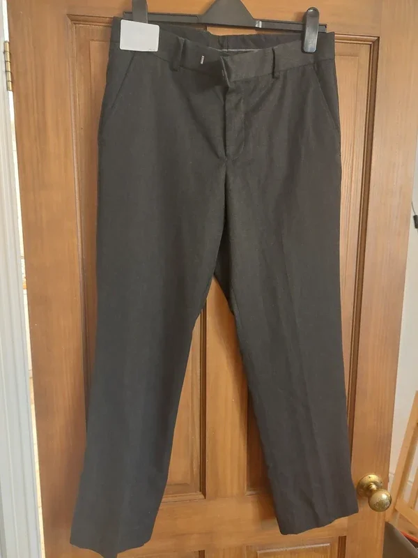 School grey trousers. 32/29". F&F