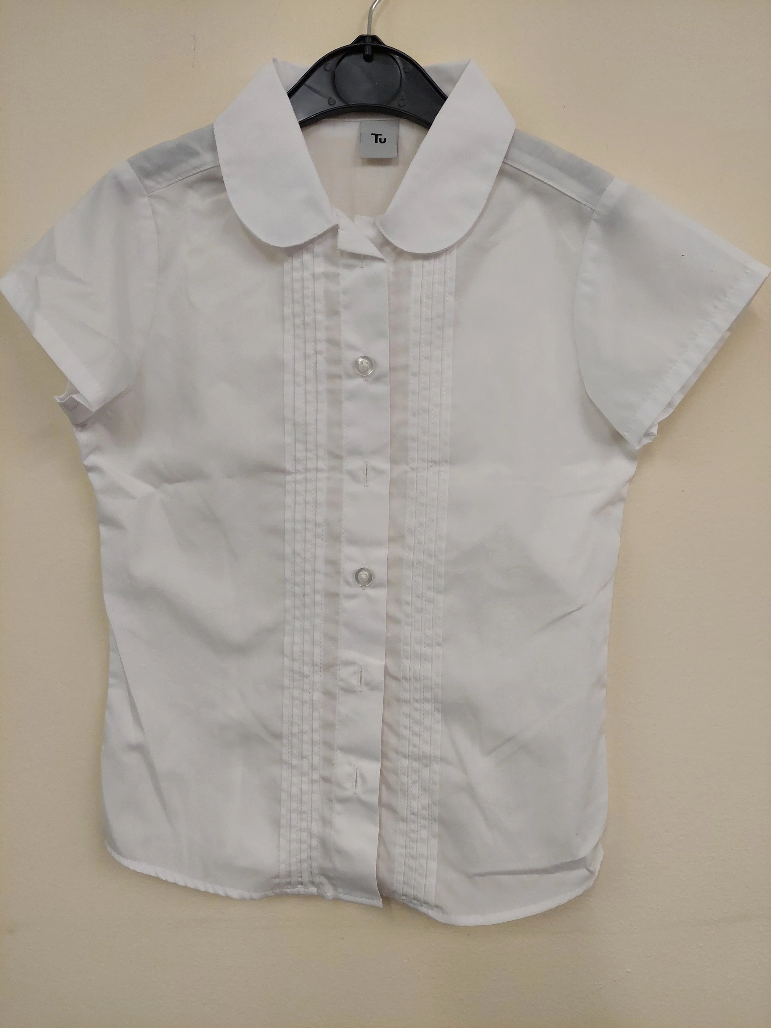 Girls white short sleeve shirts