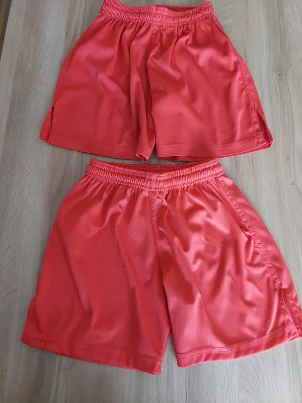 Red sports shorts. 18/20". Skoolkit