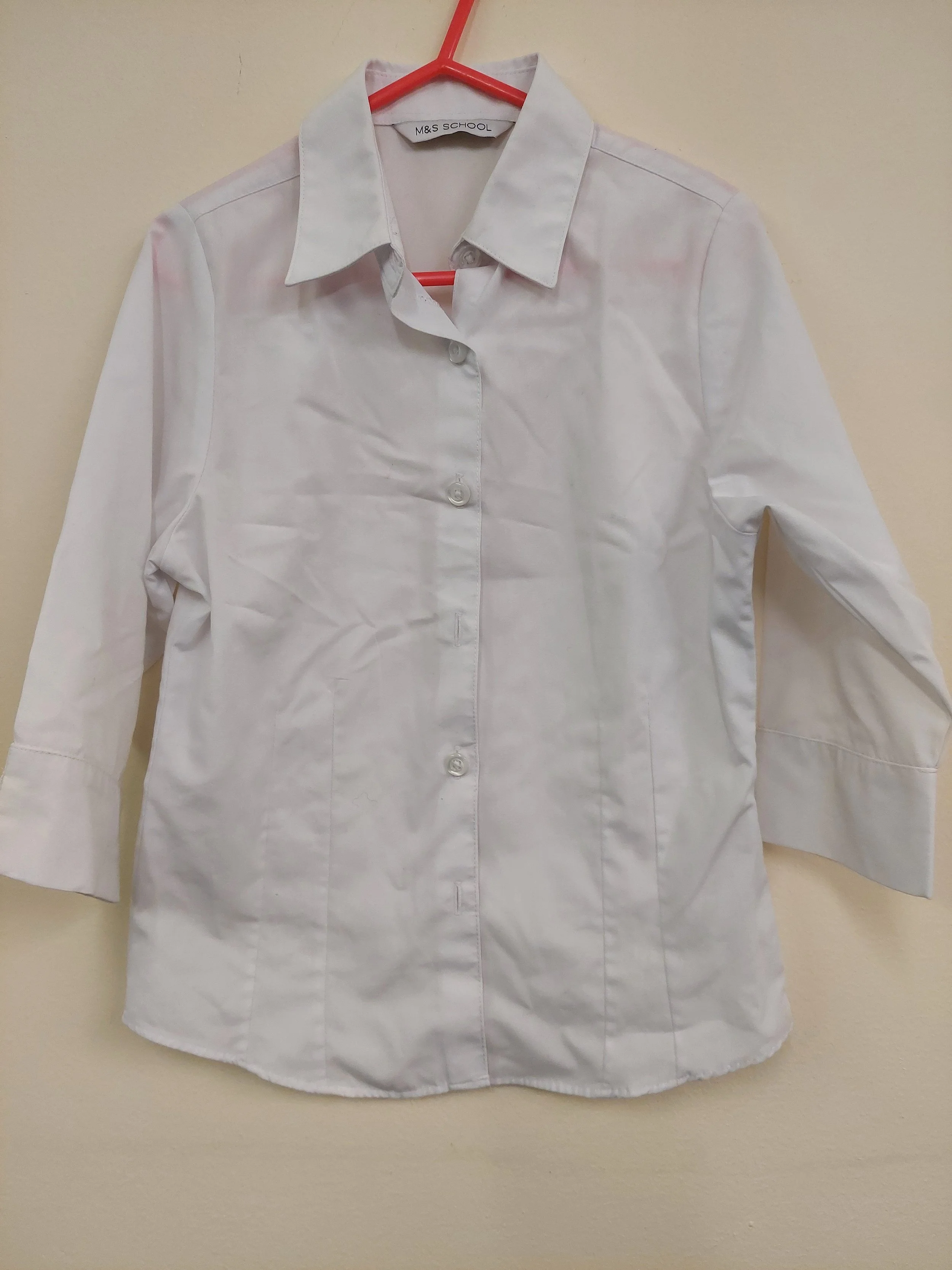 Girls white 3/4 sleeve shirts