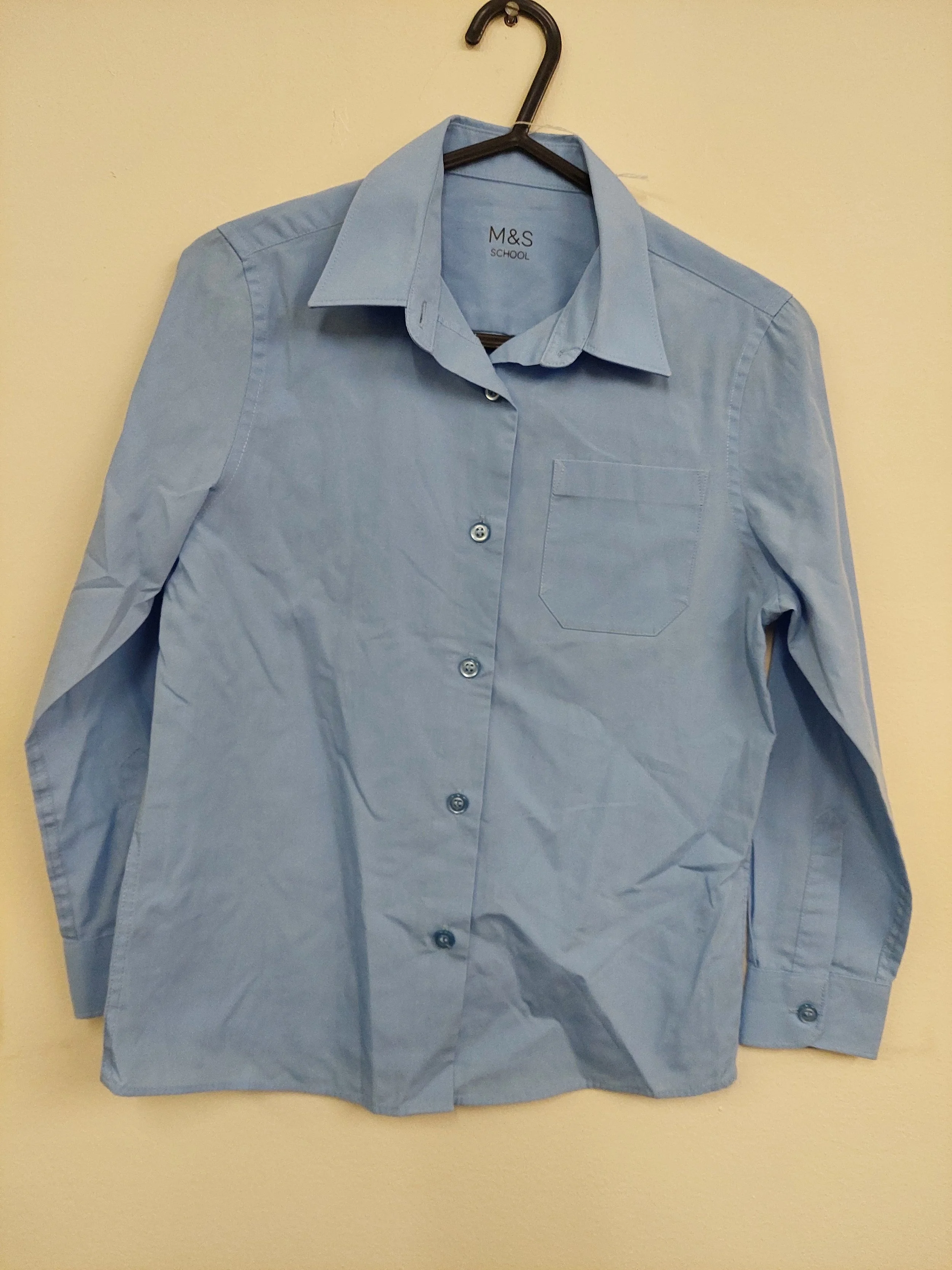 Girls long sleeve blue shirts