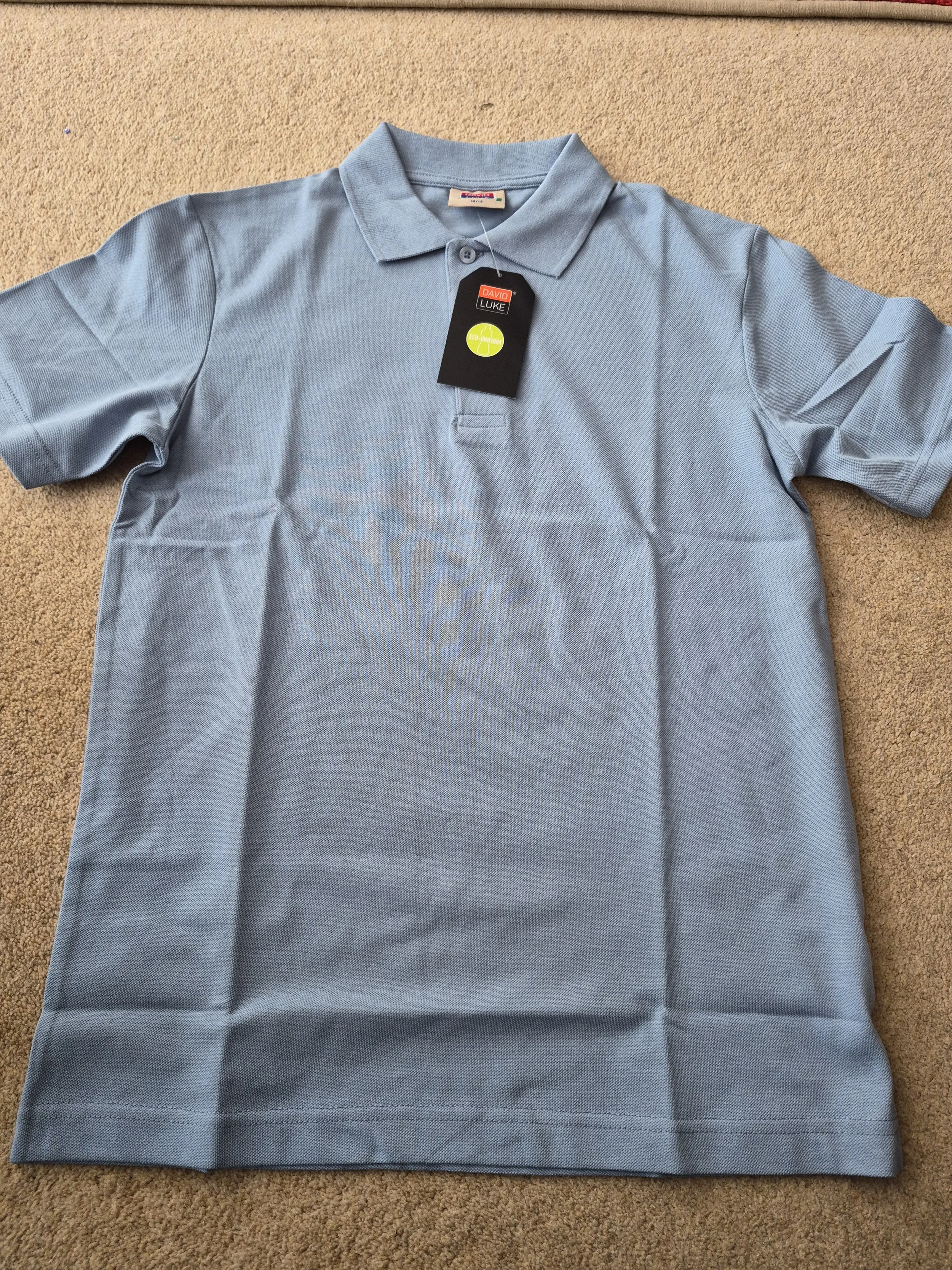 Blue polo tops