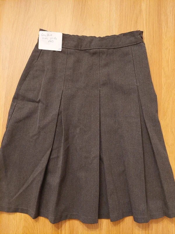 Grey school skirt. 11-12y slim. M&S