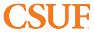 California State University, Fresno (CSUF) logo in orange and gray letters.