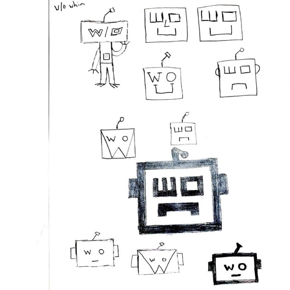 2. Although rough, these sketches helped lay the foundational shapes of what the logo was soon to become.