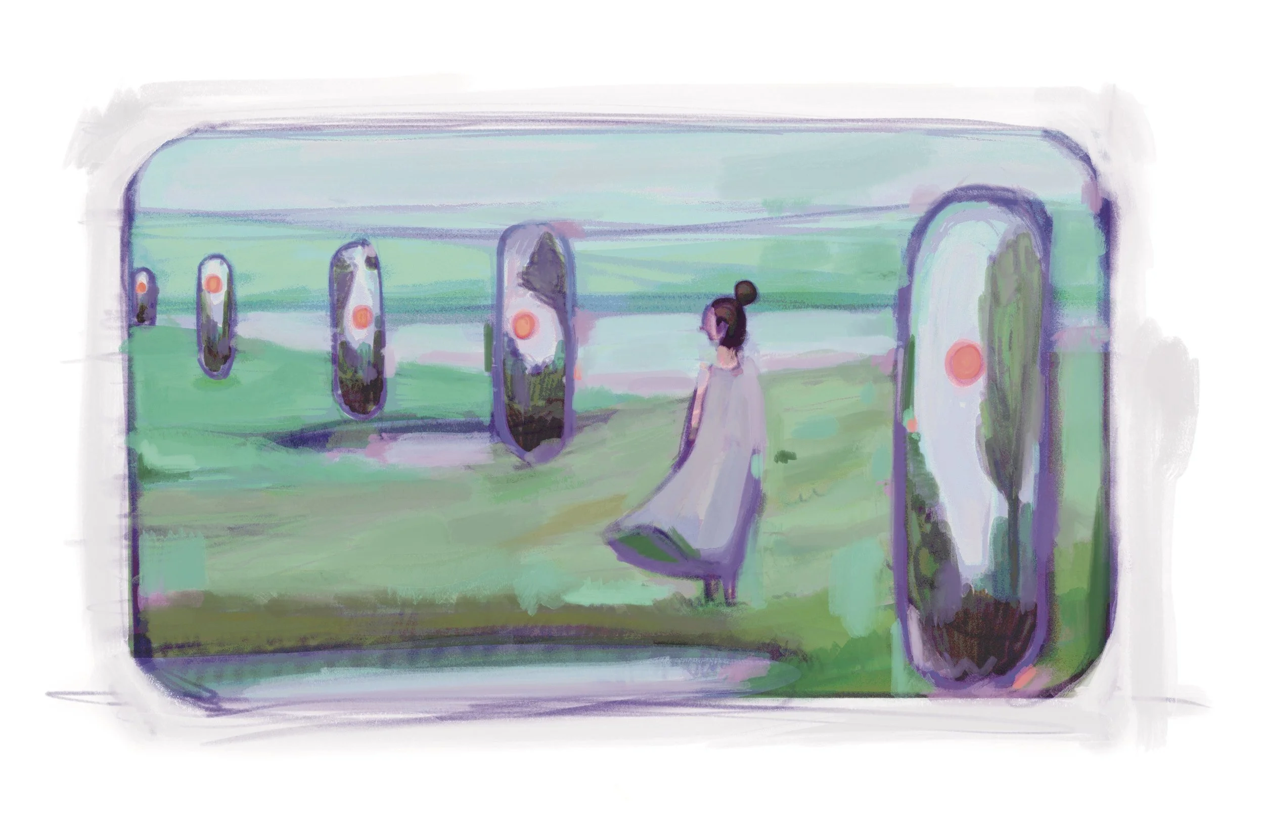 The Incurable Landscape, 2026.

Surroundings change, but the interior longing remains the same — searching for one familiar vista in every field.