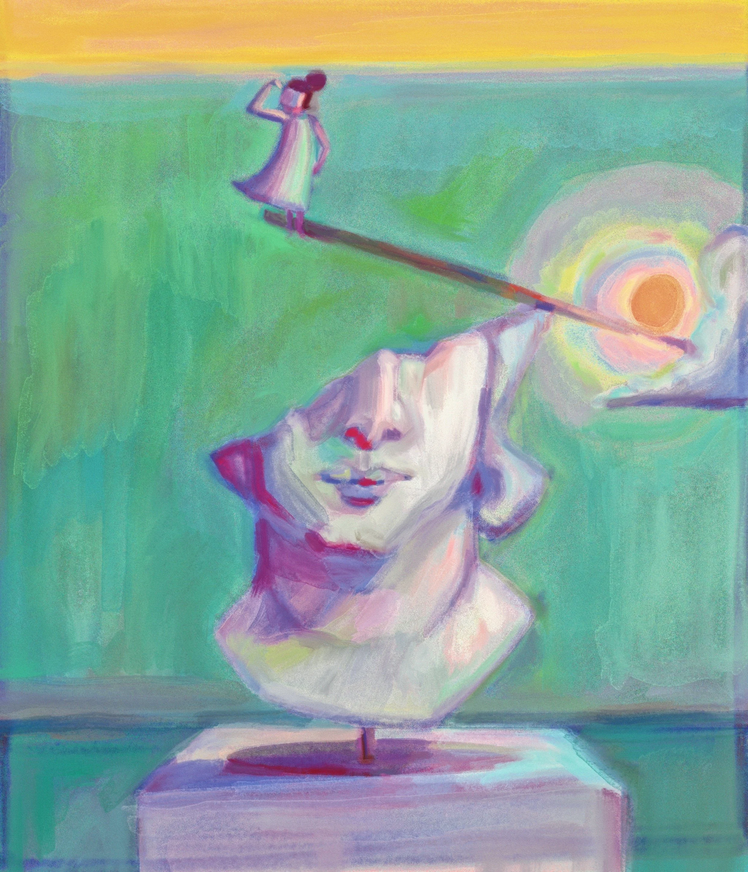 Borrowed Height, 2026.

Standing atop a broken relic to peer past the perimeter, balanced only as long as the sun remains uncovered by the incoming cloud.