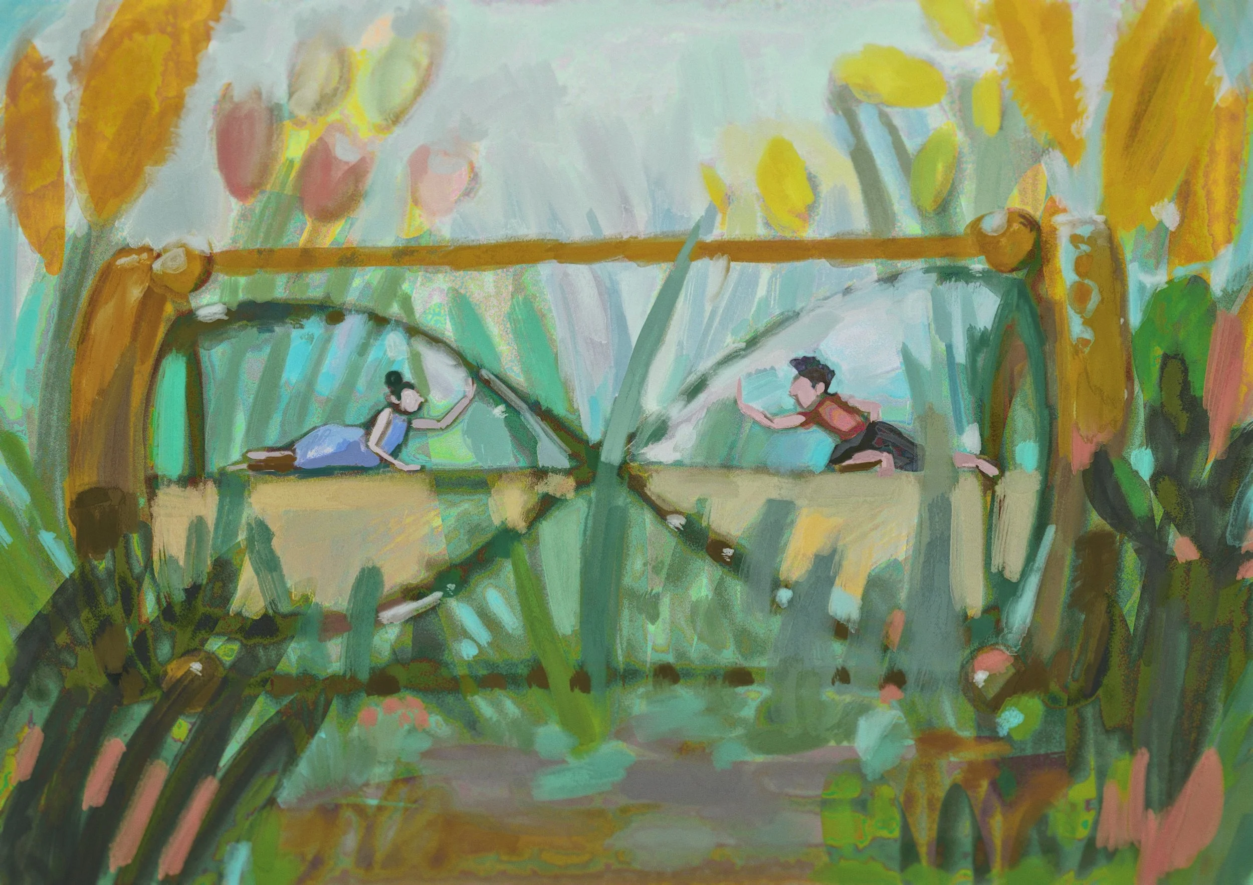 A Measure of Separation, 2026.

Two figures divided by a transparent wall, measuring distance not in miles, but in the absence of passing time.