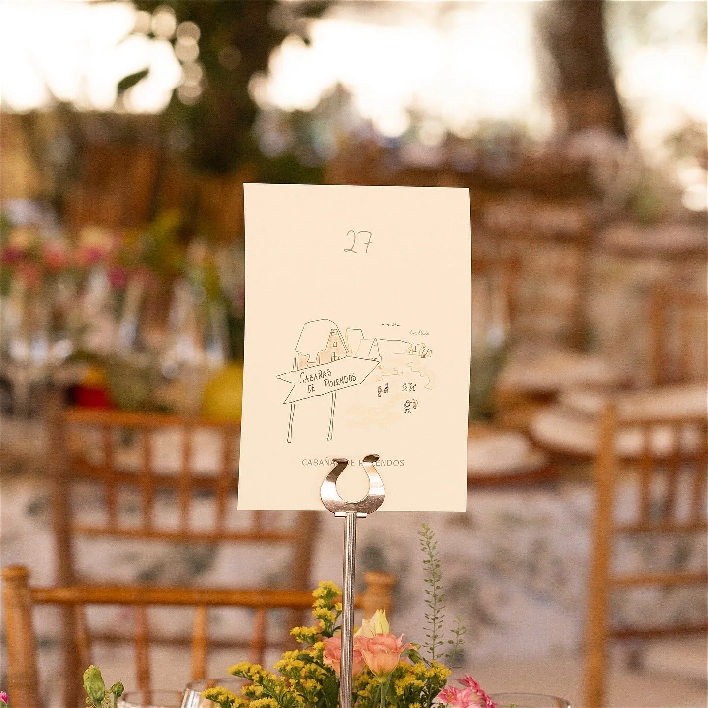 papeleria de boda ilustrada a mano