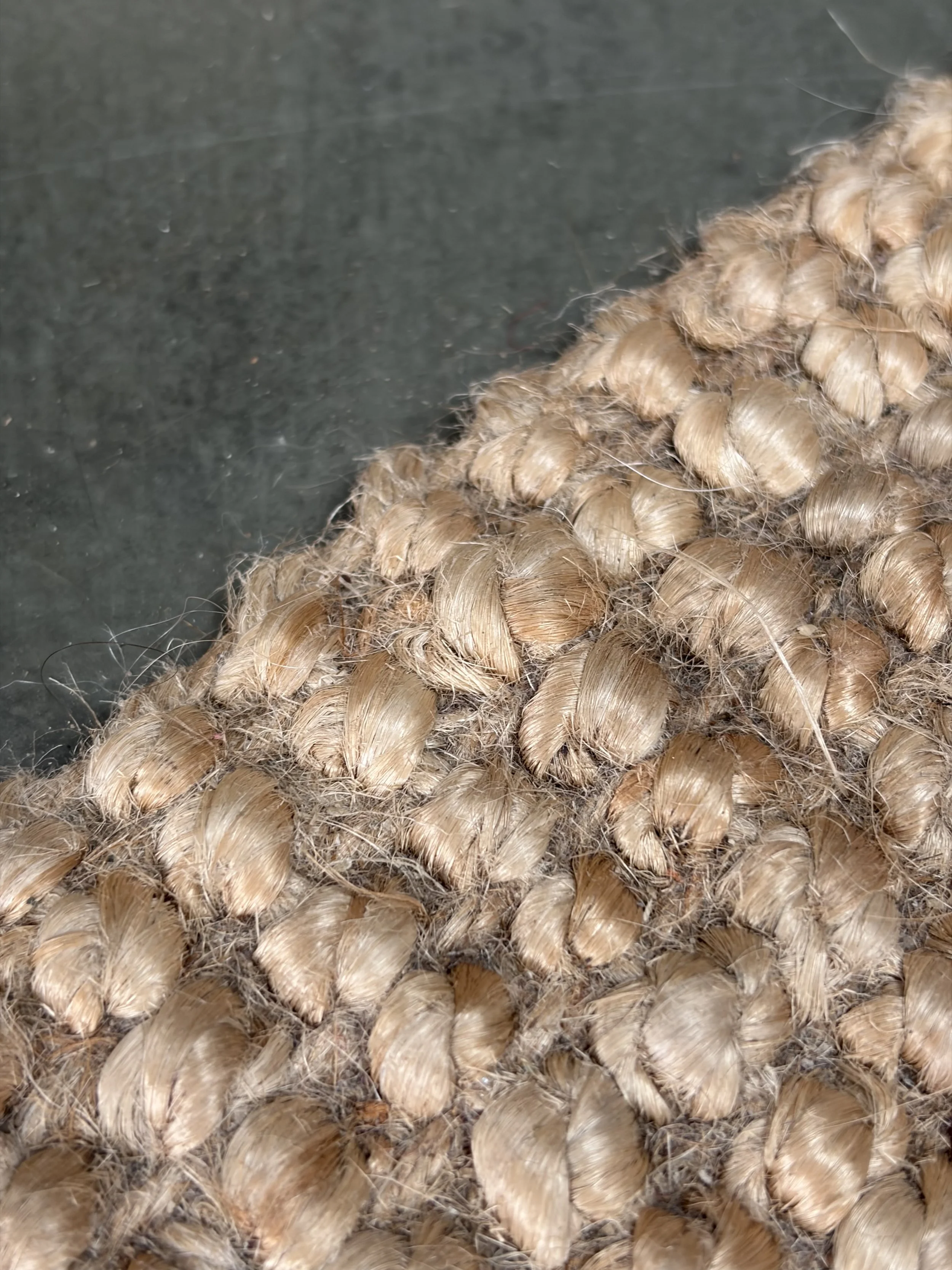 Natural textured jute rug