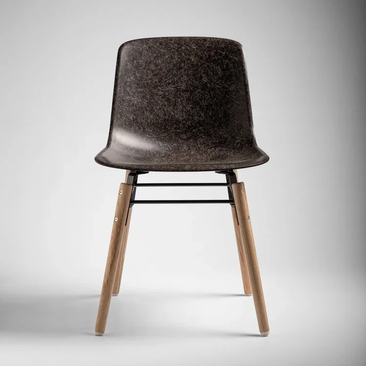 Chair made from a wool composite by Solidwool