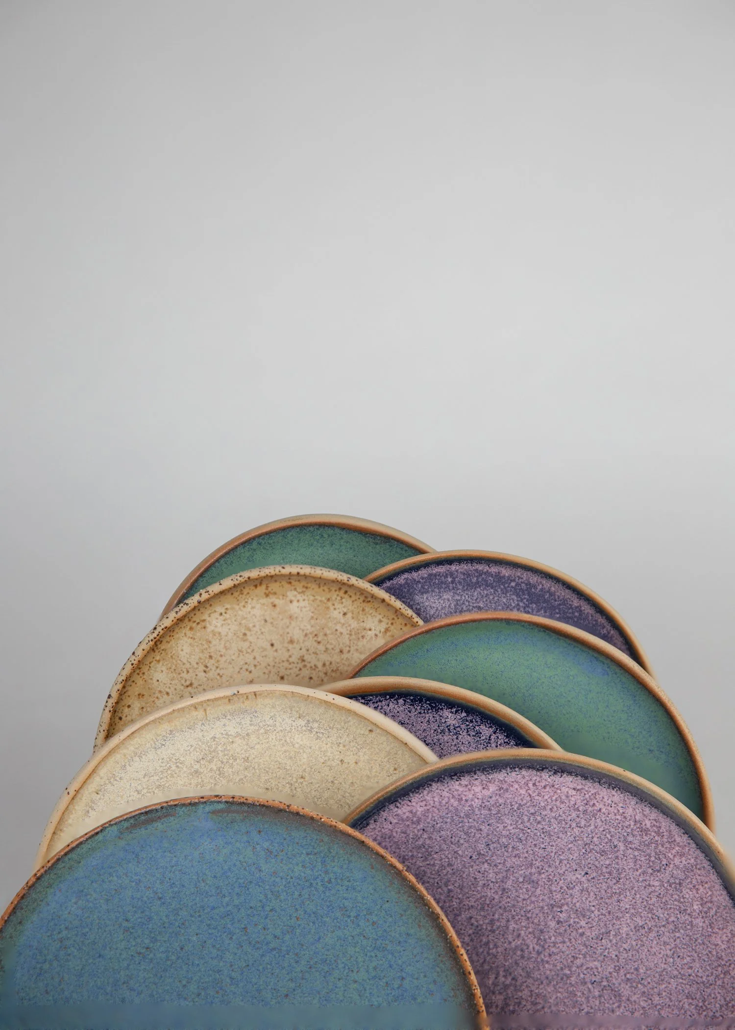 Stoneware Plate Set in Three Sizes-3