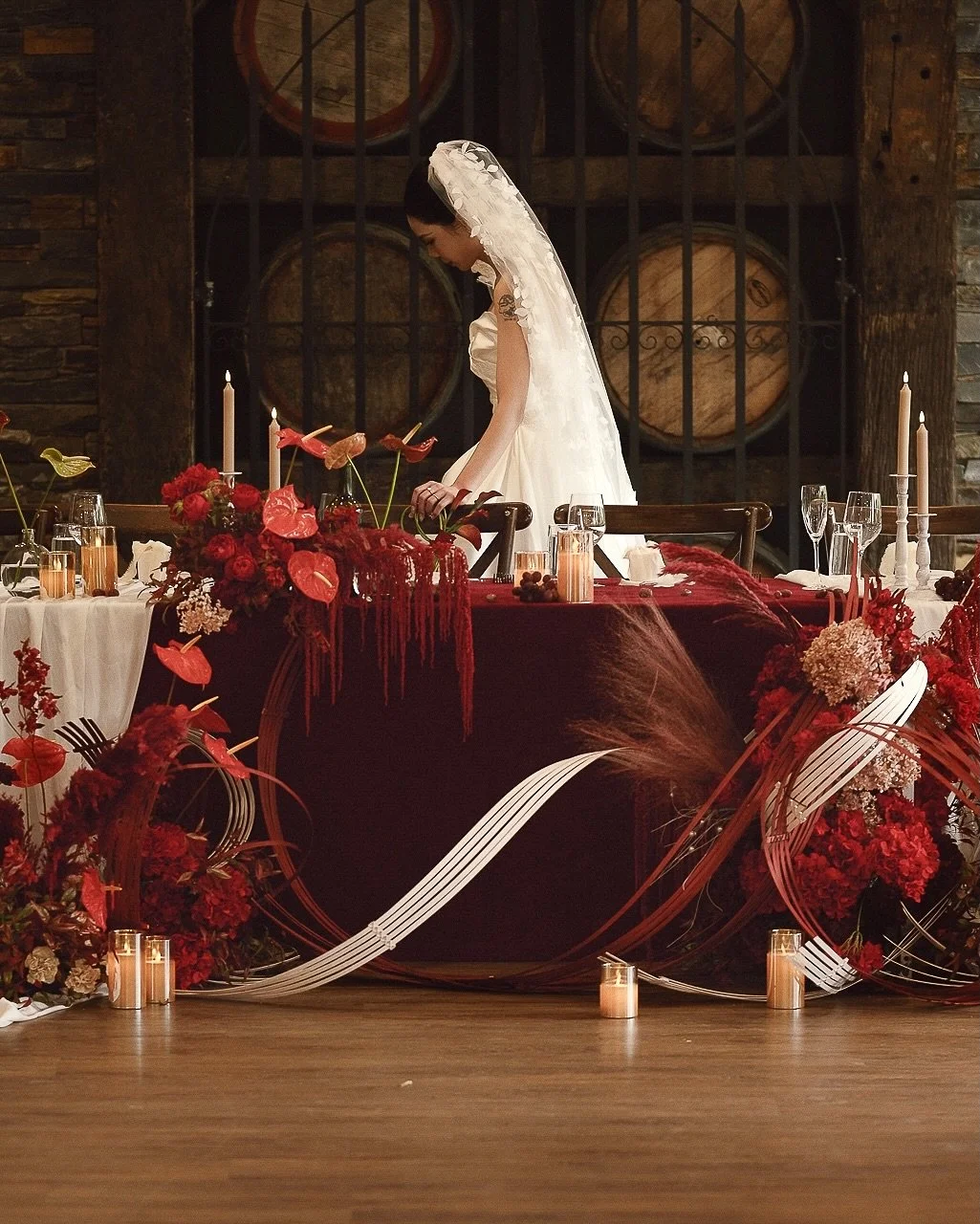 First visit. First glance.
Chloe chose red, and suddenly the wedding felt like a story written in light.
And indeed, red turned out to be the perfect color for their wedding.

Venue | @immerseyv
Wedding Planner | @sheeweddingmel
 Florist | @sheeweddi