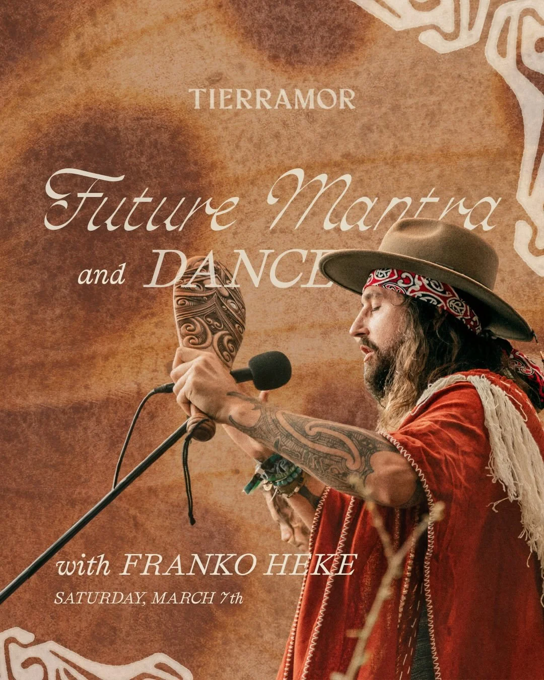 (Espa&ntilde;ol Abajo) Future Mantra &amp; Dance with Franko Heke 🎶✨

Step into a living ceremony of voice, movement, and sound with visionary Māori musician Franko Heke. Future Mantra &amp; Dance begins with meditation, prayer, and cacao, opening t