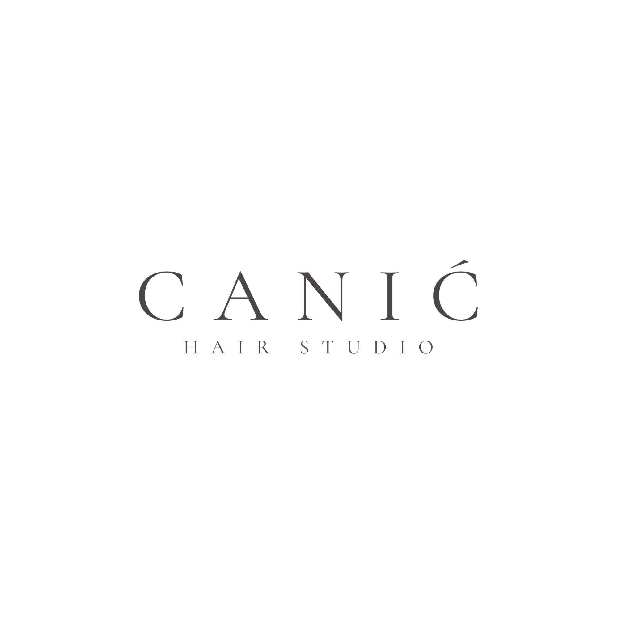 Canic Hair Studio logo, kunde hos Studio Forma