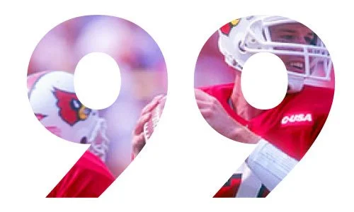 Number 92 with a football player in red uniform inside the number